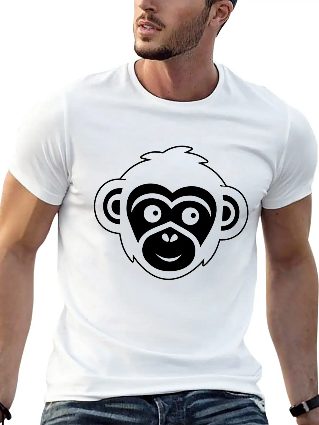 Ape Face Apes Apelike Jungle Primate Essential Cotton Tee For Daily Outfits – Unisex Style