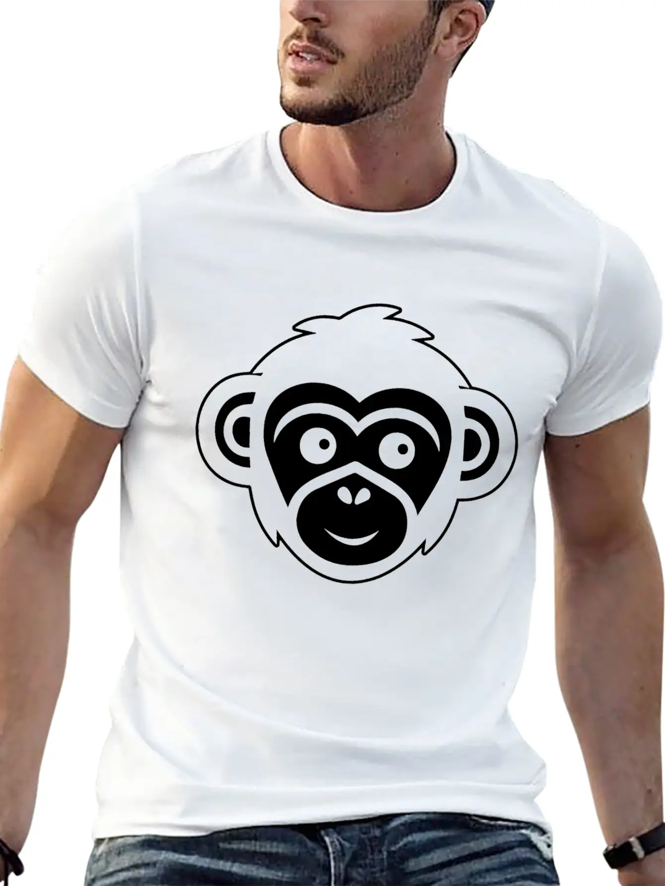Ape Face Apes Apelike Jungle Primate Essential Cotton Tee For Daily Outfits – Unisex Style