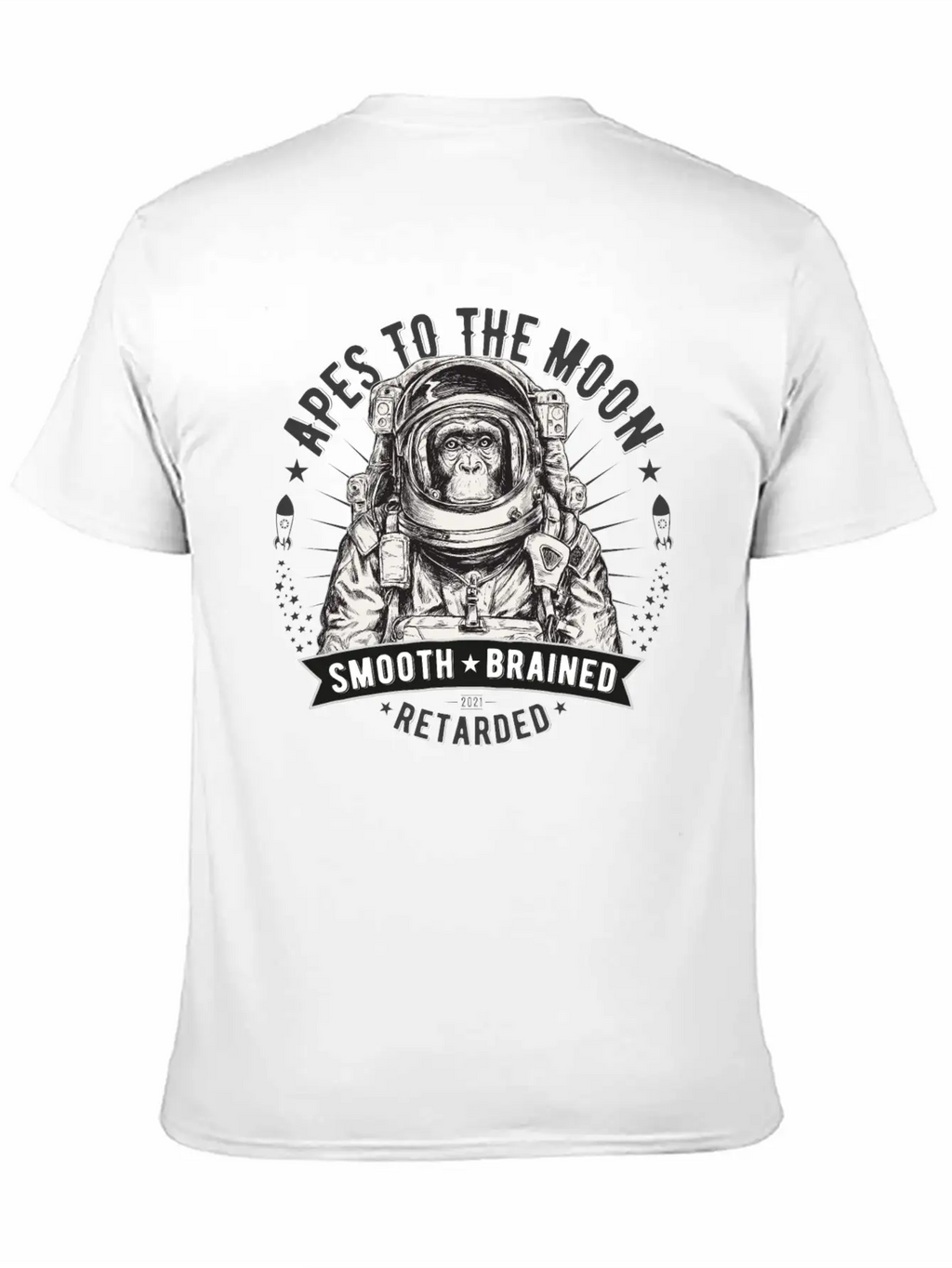 Apes To The Moon Relaxed Everyday Tee – Lightweight And Durable Cotton