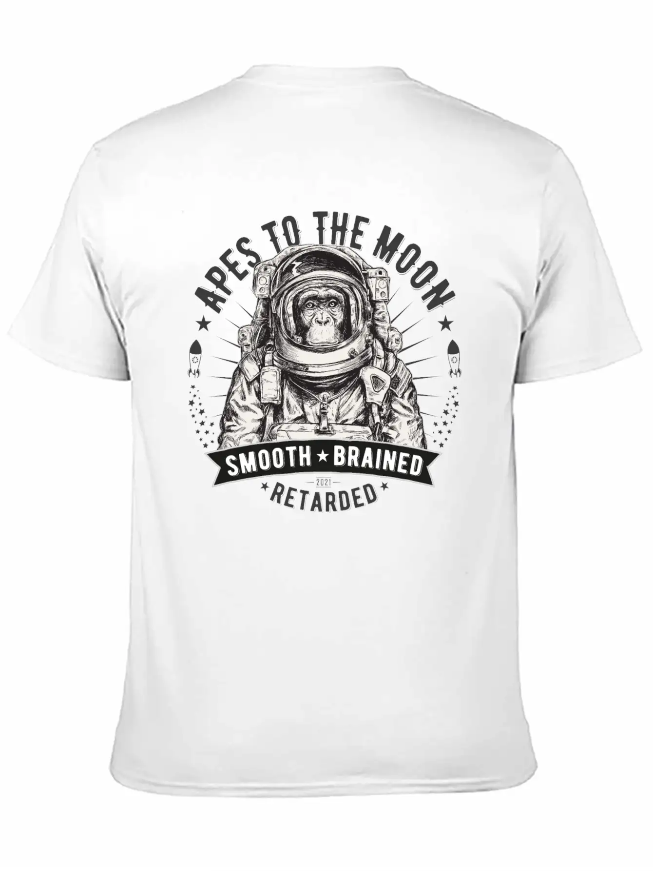 Apes To The Moon Relaxed Everyday Tee – Lightweight And Durable Cotton