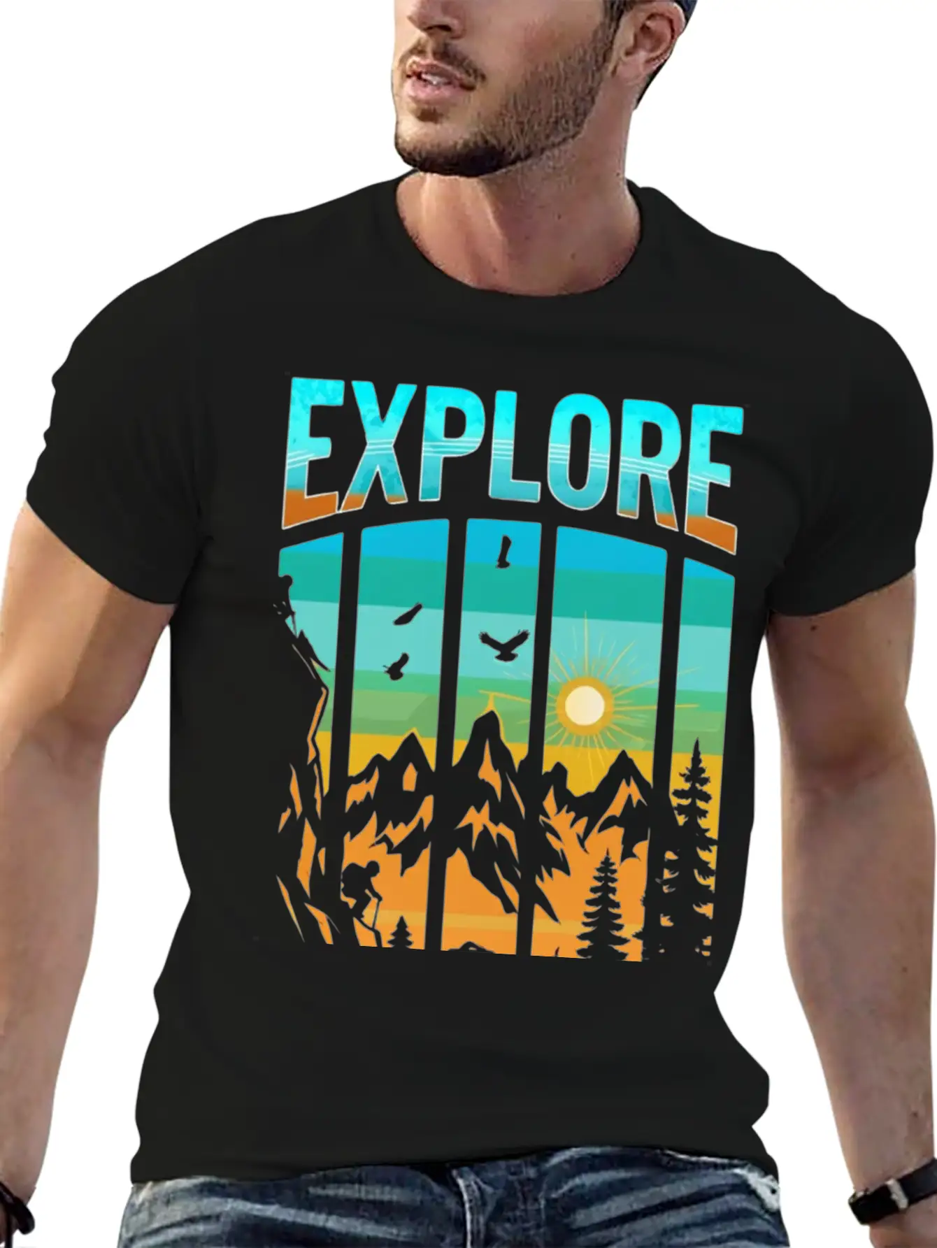 Apex Ascent: Embrace The Untamed Horizon Breathable Soft Cotton T-Shirt – Timeless Casual Look