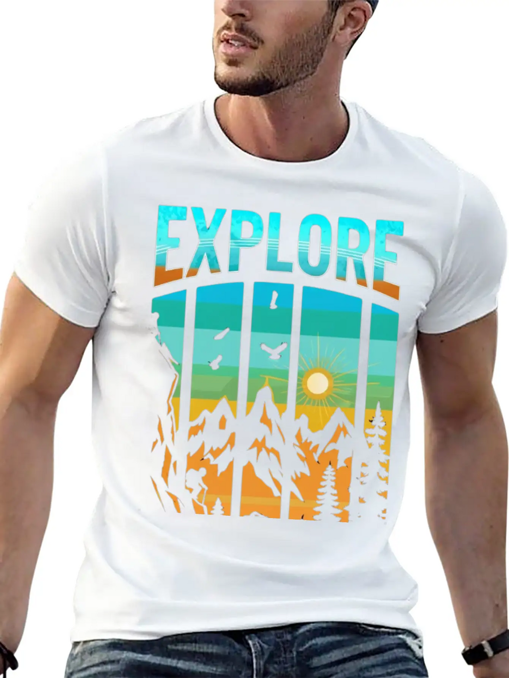 Apex Ascent: Embrace The Untamed Horizon Breathable Soft Cotton T-Shirt – Timeless Casual Look