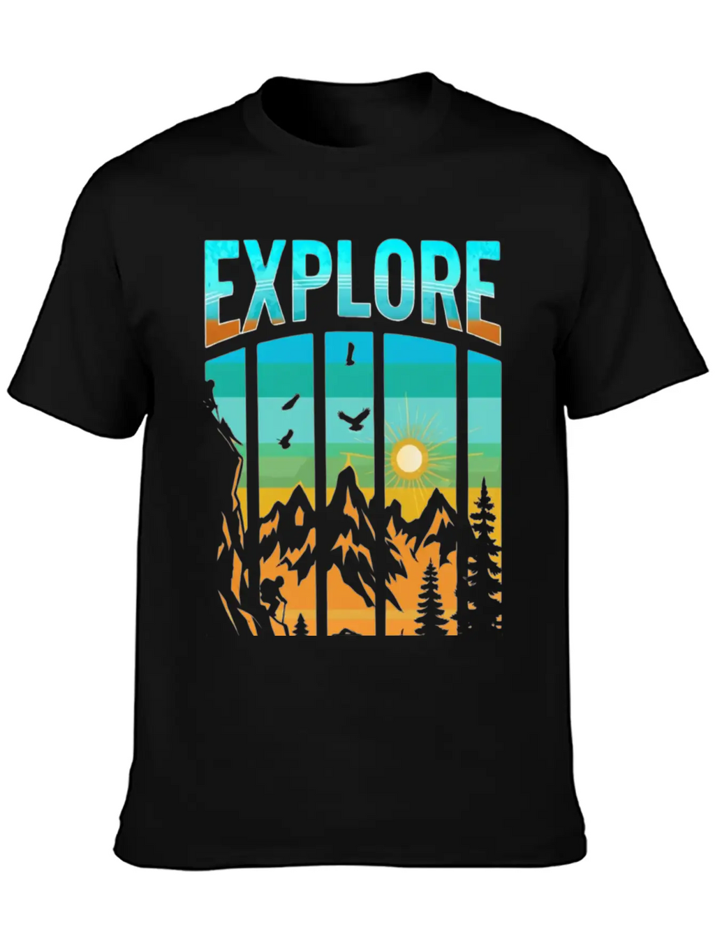 Apex Ascent: Embrace The Untamed Horizon Breathable Soft Cotton T-Shirt – Timeless Casual Look