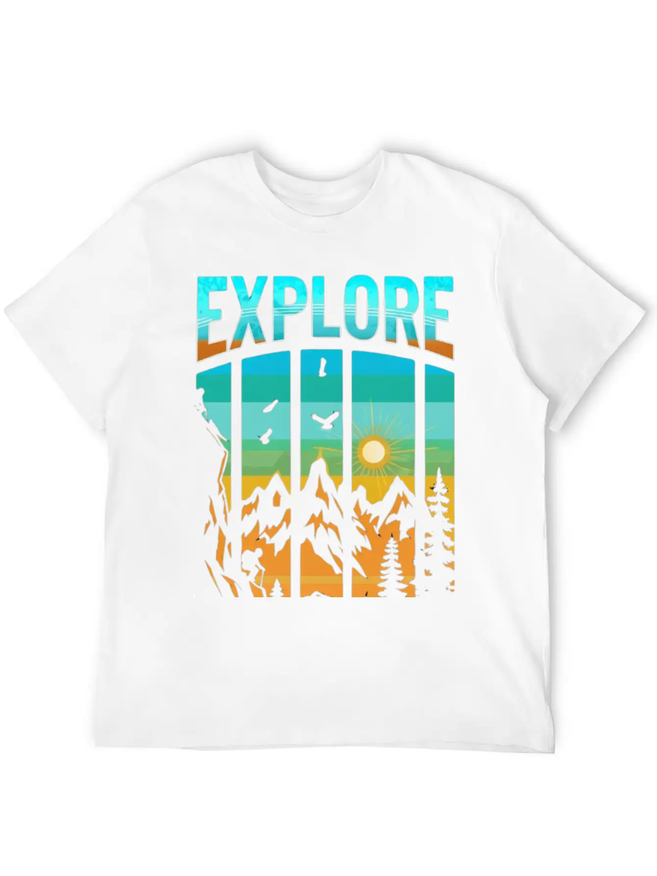 Apex Ascent: Embrace The Untamed Horizon Breathable Soft Cotton T-Shirt – Timeless Casual Look