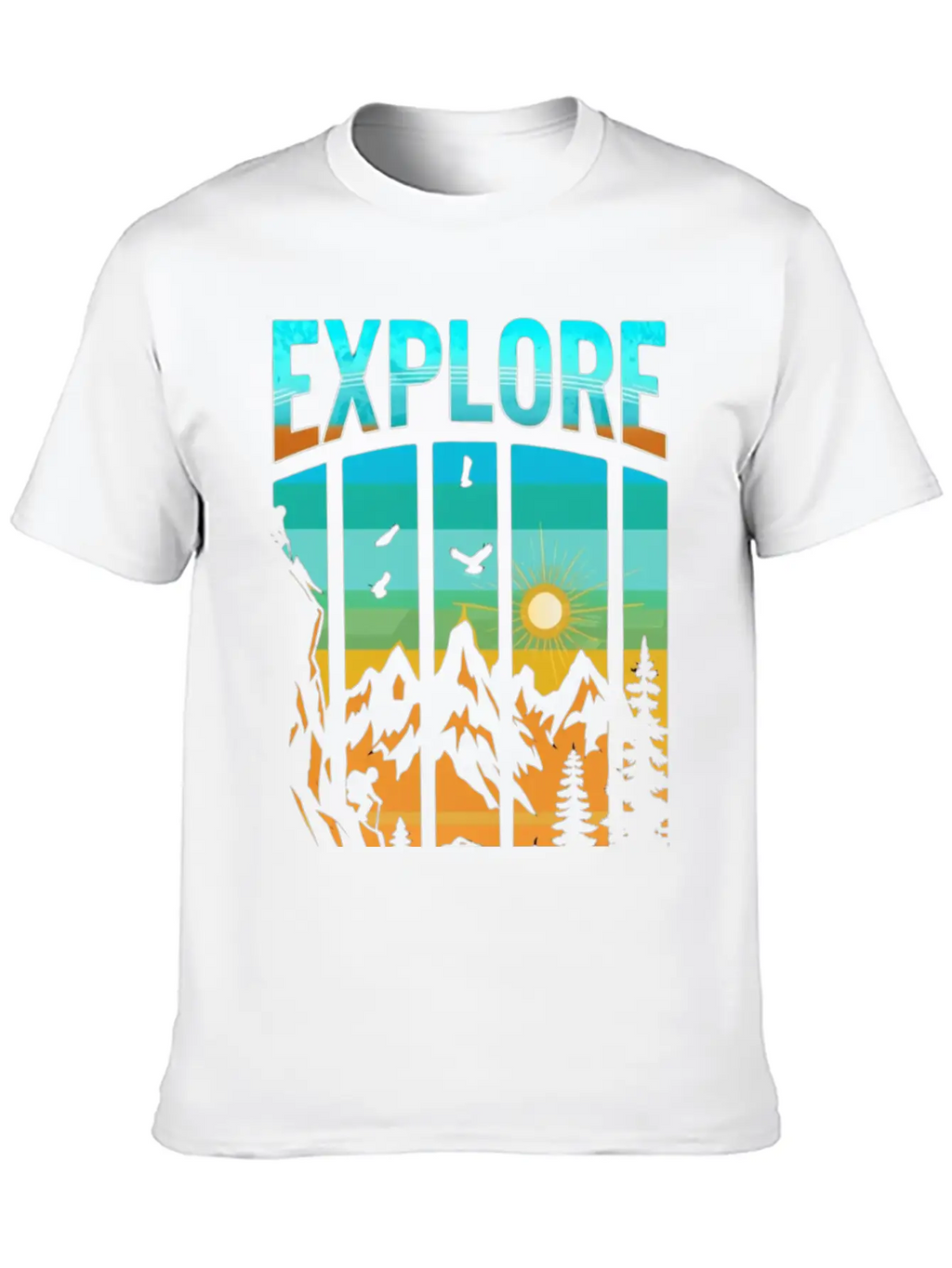 Apex Ascent: Embrace The Untamed Horizon Breathable Soft Cotton T-Shirt – Timeless Casual Look