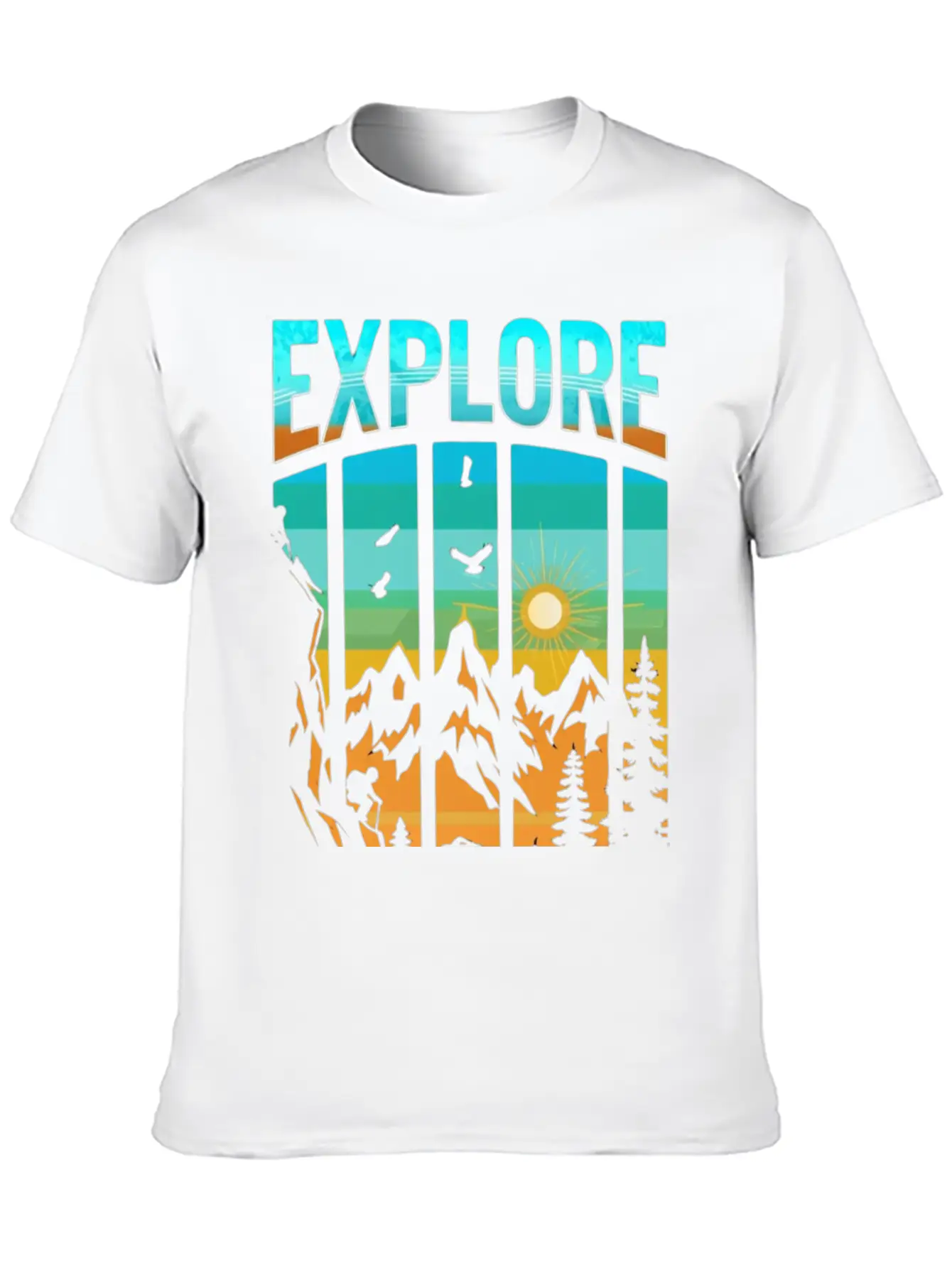 Apex Ascent: Embrace The Untamed Horizon Breathable Soft Cotton T-Shirt – Timeless Casual Look