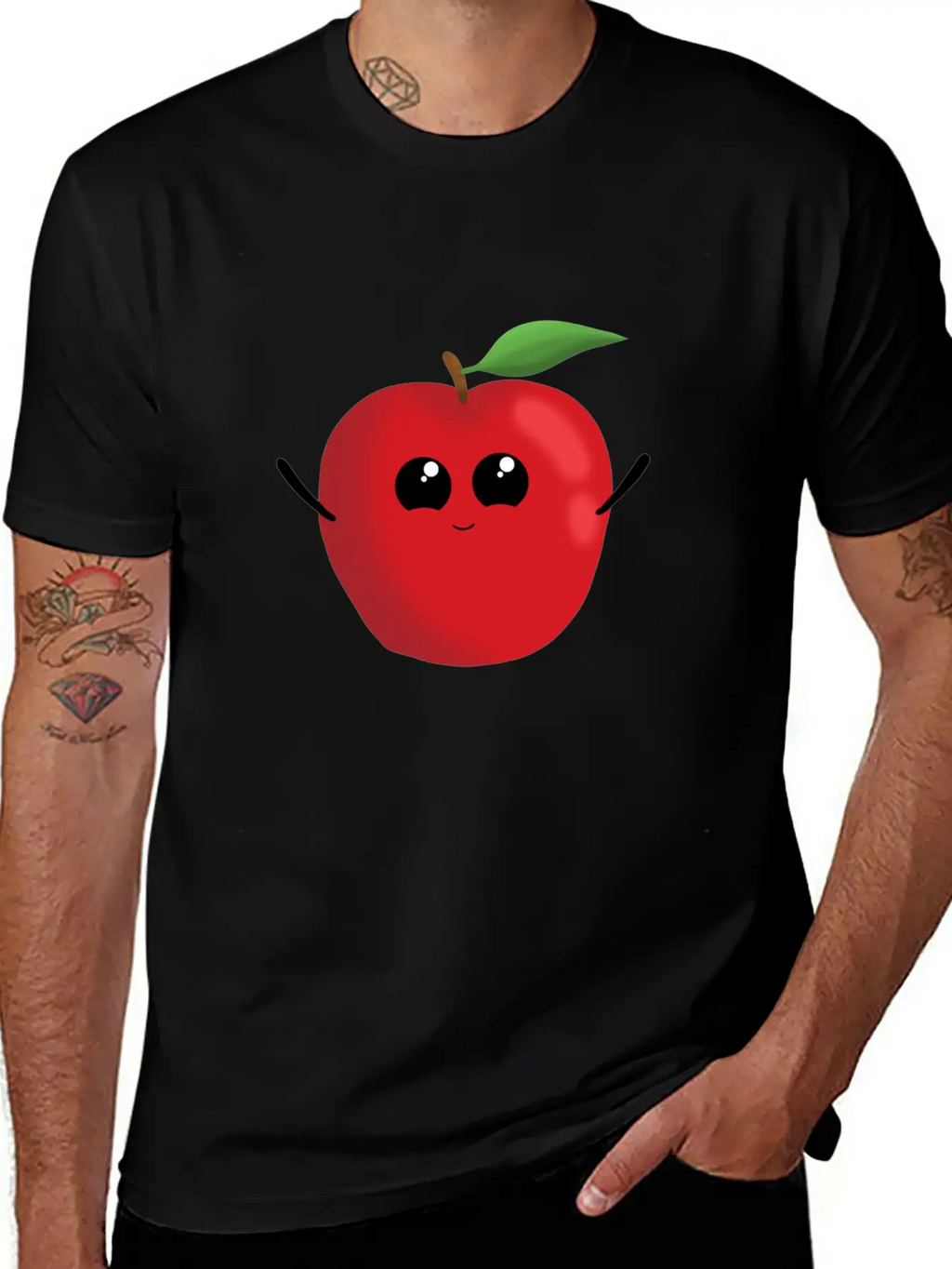 Apple Fruit Vegetarian Vegan Apples Sweet Breathable Soft Cotton T-Shirt – Timeless Casual Look