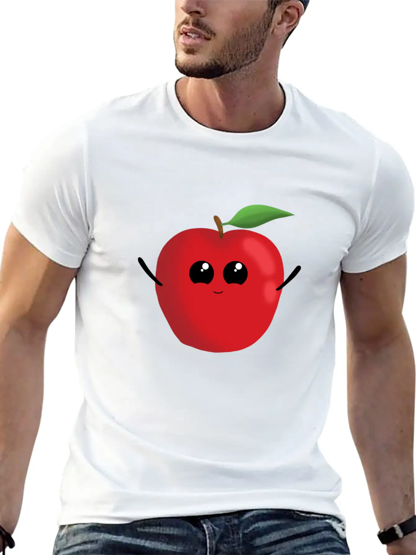 Apple Fruit Vegetarian Vegan Apples Sweet Breathable Soft Cotton T-Shirt – Timeless Casual Look