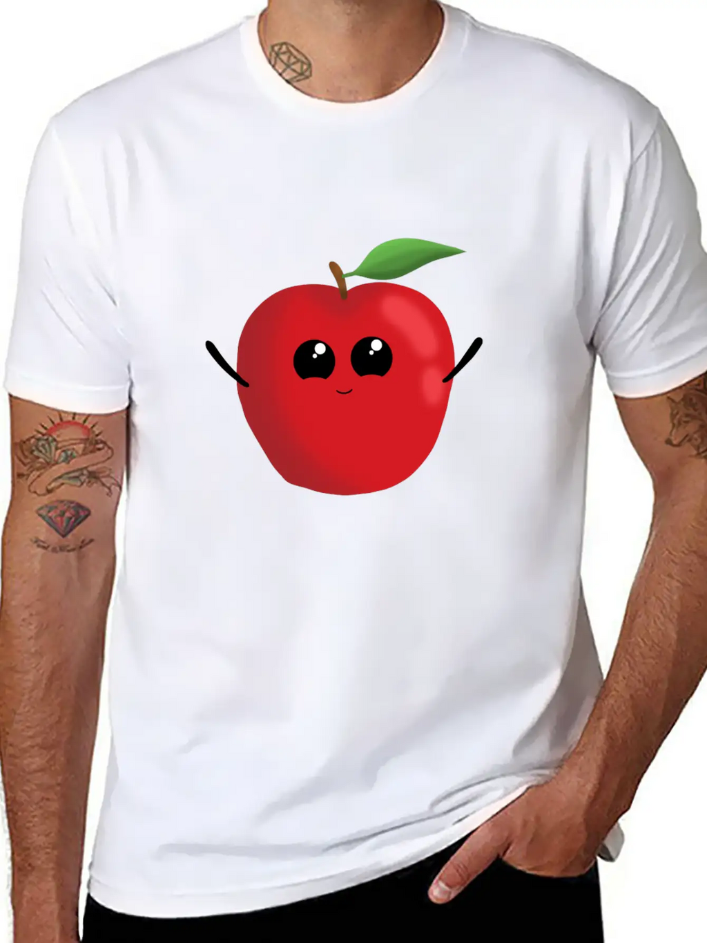 Apple Fruit Vegetarian Vegan Apples Sweet Breathable Soft Cotton T-Shirt – Timeless Casual Look