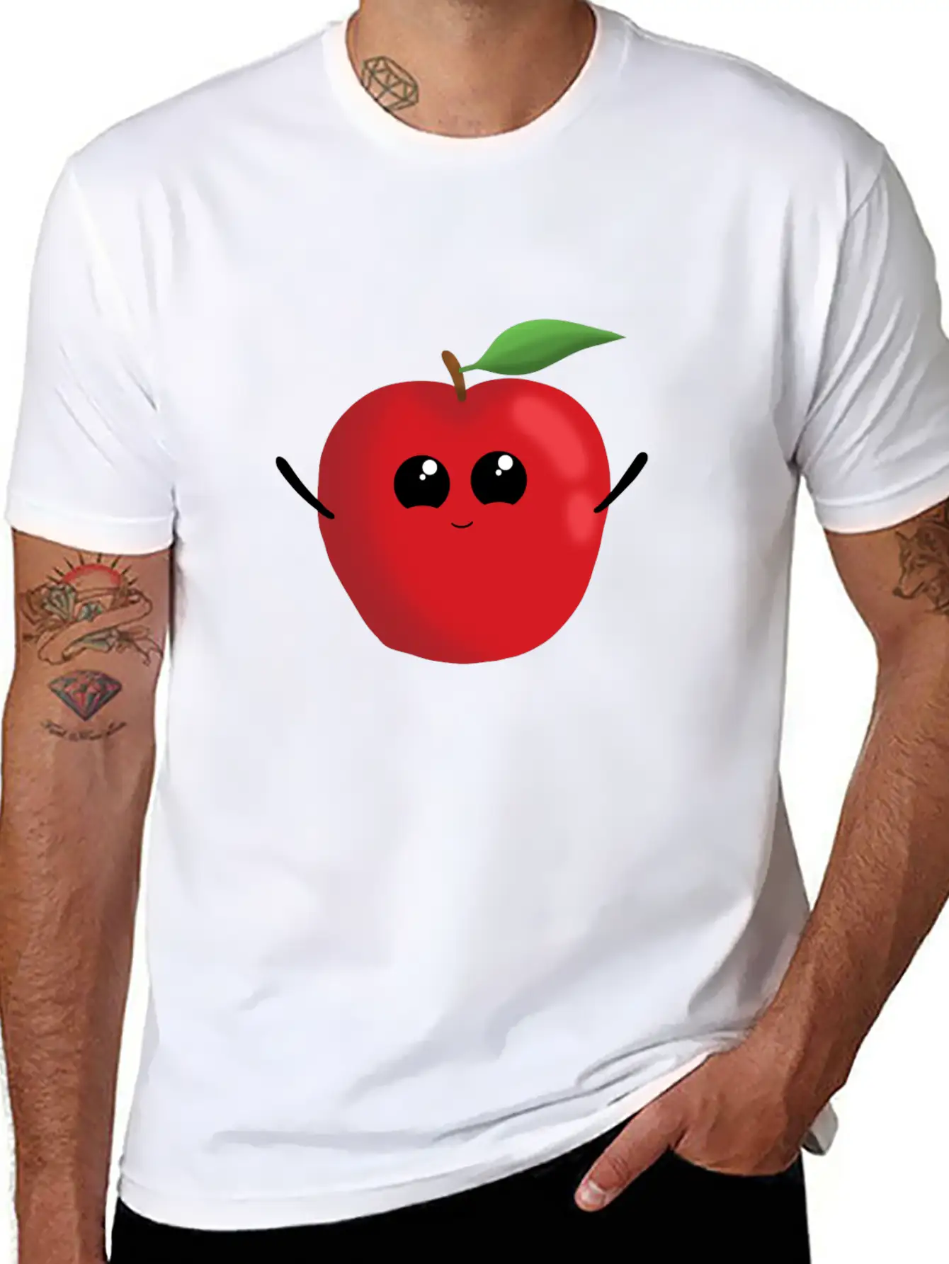 Apple Fruit Vegetarian Vegan Apples Sweet Breathable Soft Cotton T-Shirt – Timeless Casual Look