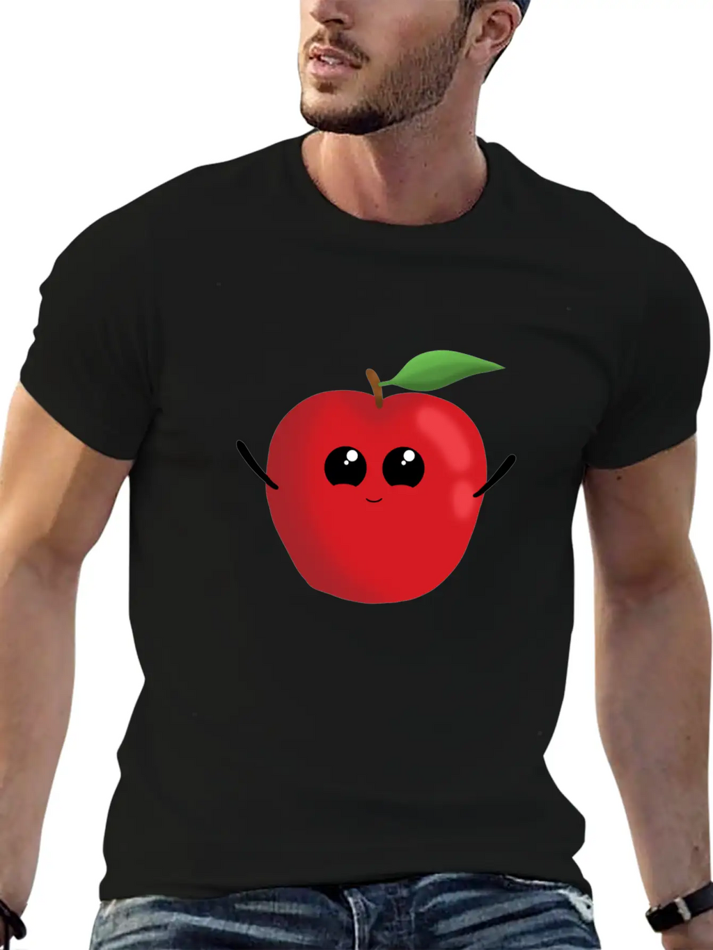 Apple Fruit Vegetarian Vegan Apples Sweet Breathable Soft Cotton T-Shirt – Timeless Casual Look