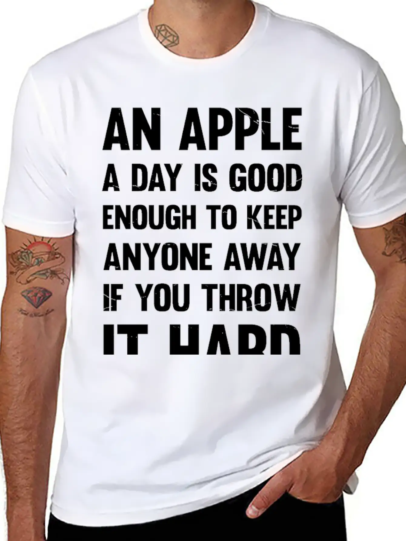 Apple Funny Quote. | Sarcastic Joke | Sarcastic Unisex Casual T-Shirt – Clean Design For Daily Comfort