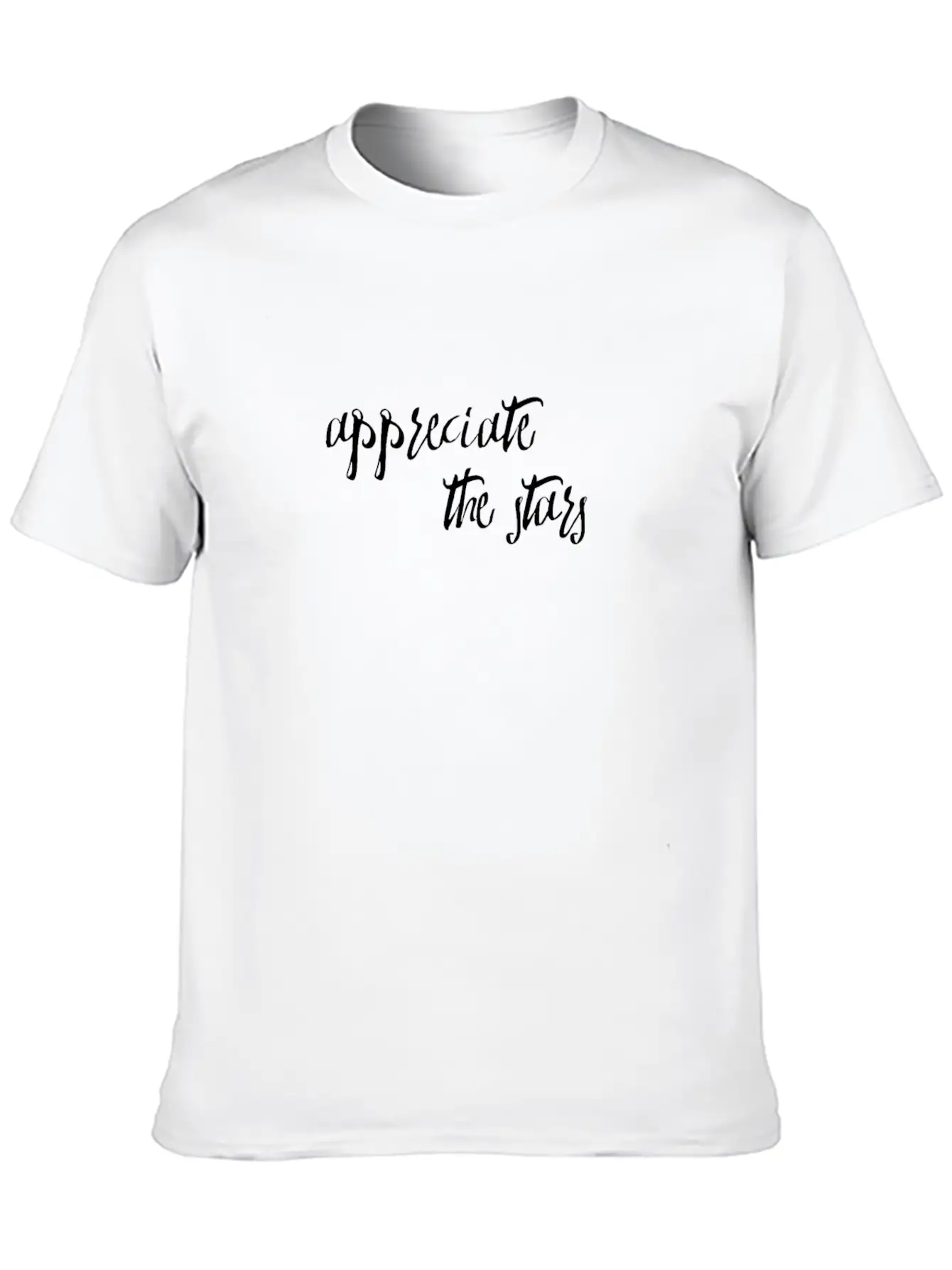 Appreciate The Stars Mindfulness Expressions Basic Graphic T-Shirt – Daily Comfort In Soft Cotton