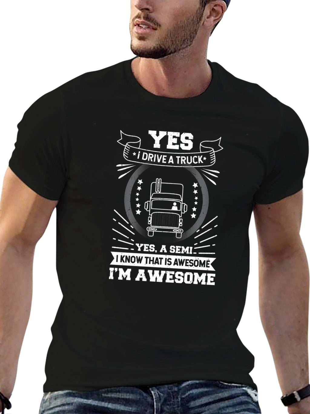 Truck Driver Awesome Graphic T-Shirt