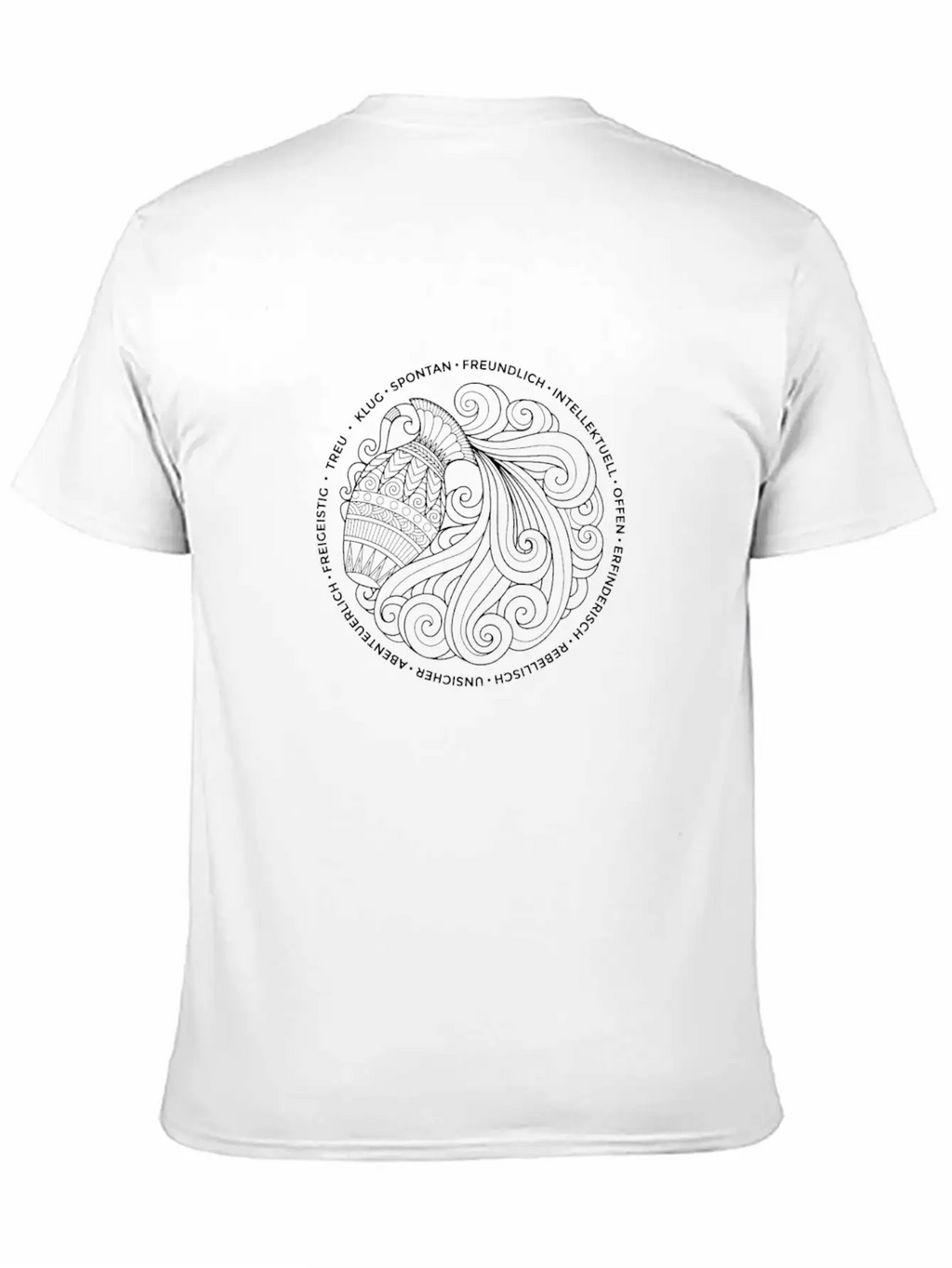 Aquarius Zodiac Sign Character Classic Cotton Tee – Unisex Comfort For Any Season
