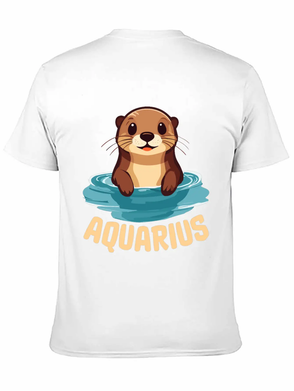 Aquarius Zodiac Sign Cute Cartoon Kawaii Funny Gif Essential Cotton Tee For Daily Outfits – Unisex Style