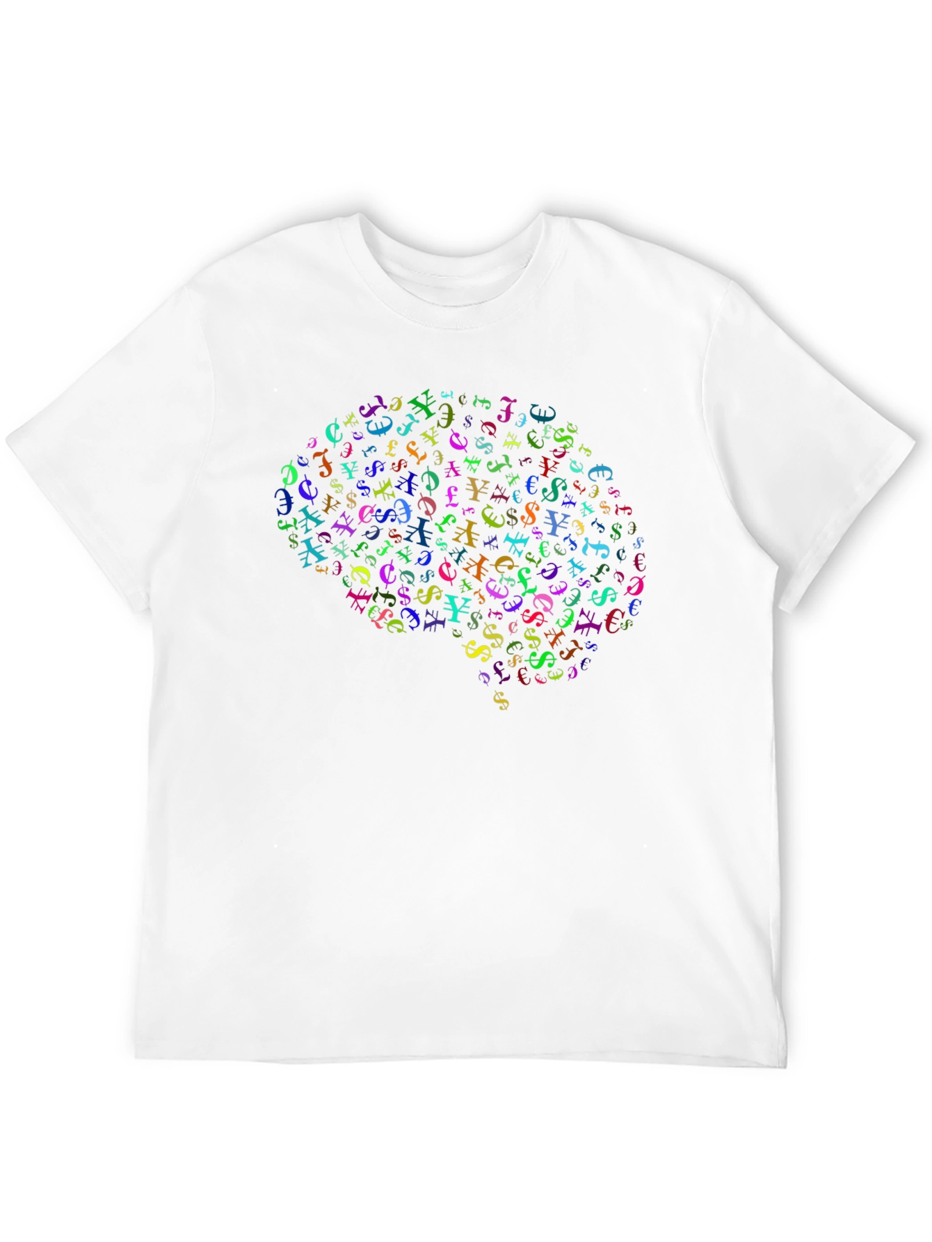 Brain Currency Symbol Graphic Tee - Black