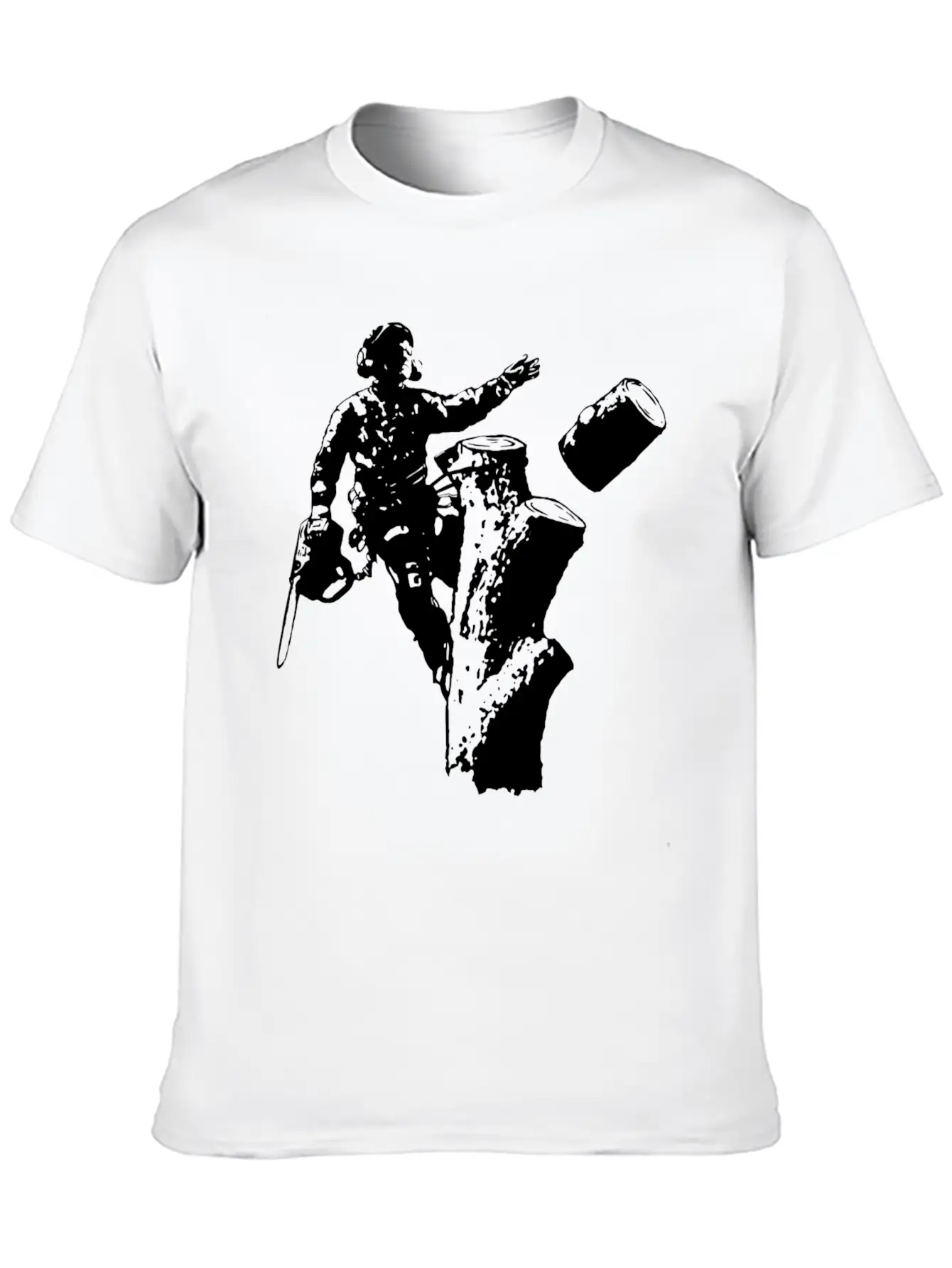 Arborist (Black Silhouette) Essential Cotton Tee For Daily Outfits – Unisex Style