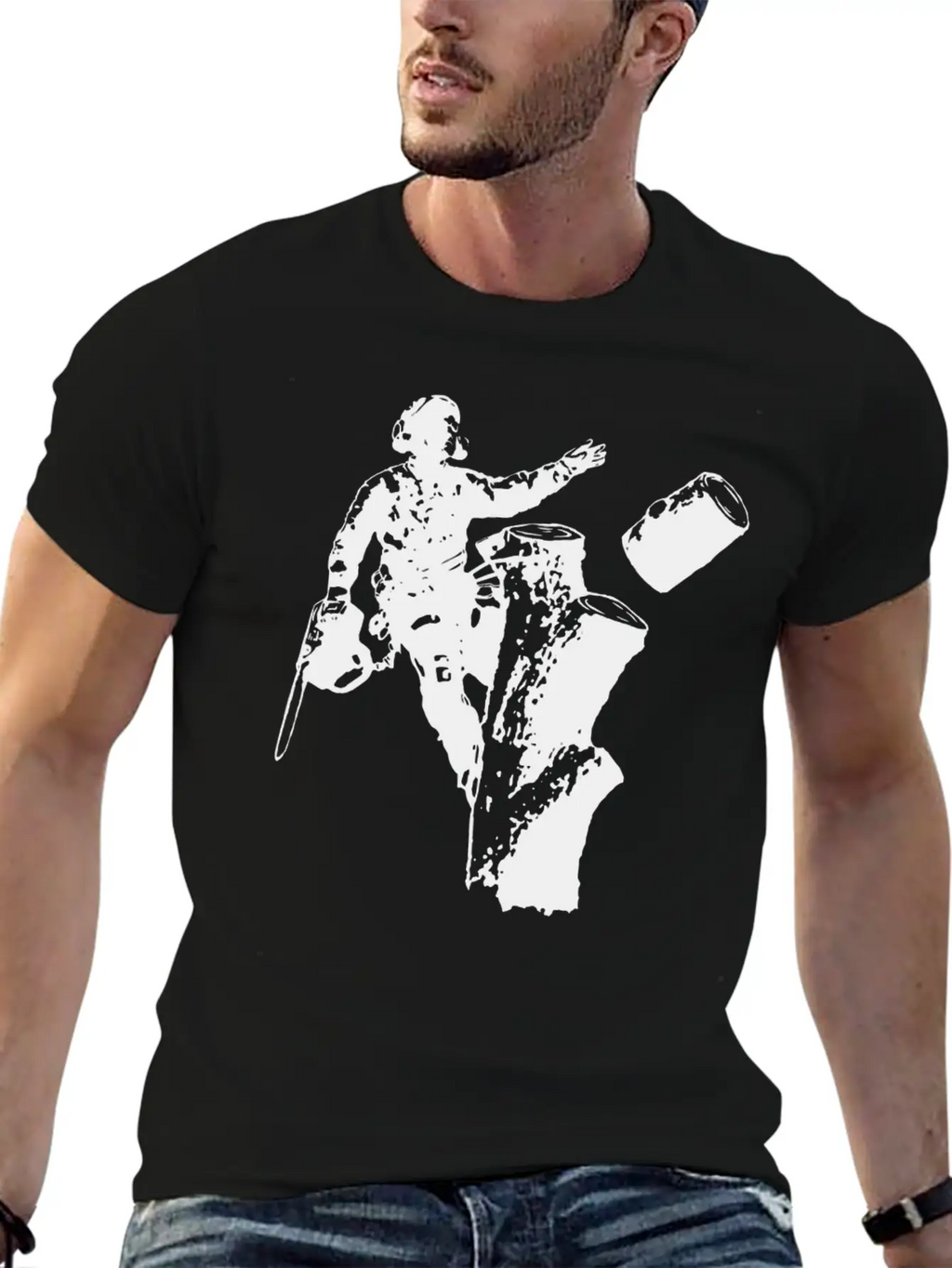 Arborist (Black Silhouette) Essential Cotton Tee For Daily Outfits – Unisex Style