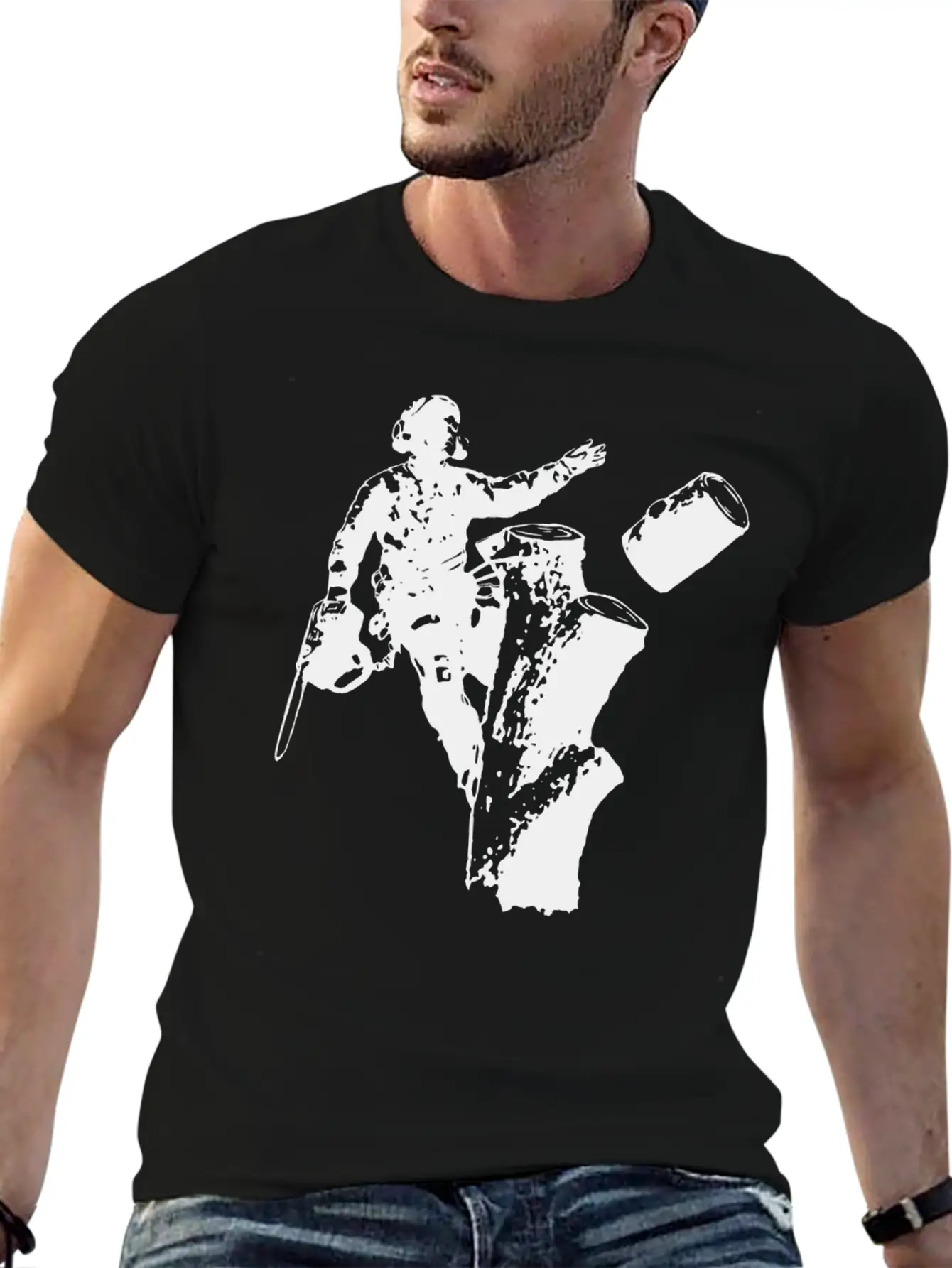 Arborist (Black Silhouette) Essential Cotton Tee For Daily Outfits – Unisex Style