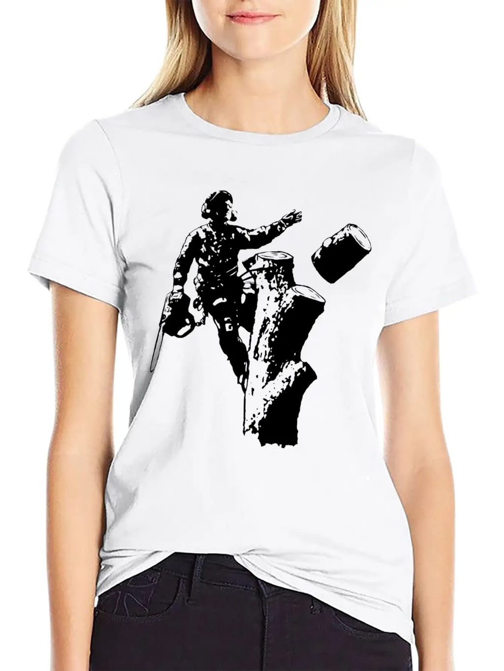 Arborist (Black Silhouette) Essential Cotton Tee For Daily Outfits – Unisex Style