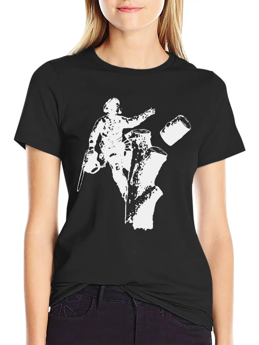 Arborist (Black Silhouette) Essential Cotton Tee For Daily Outfits – Unisex Style