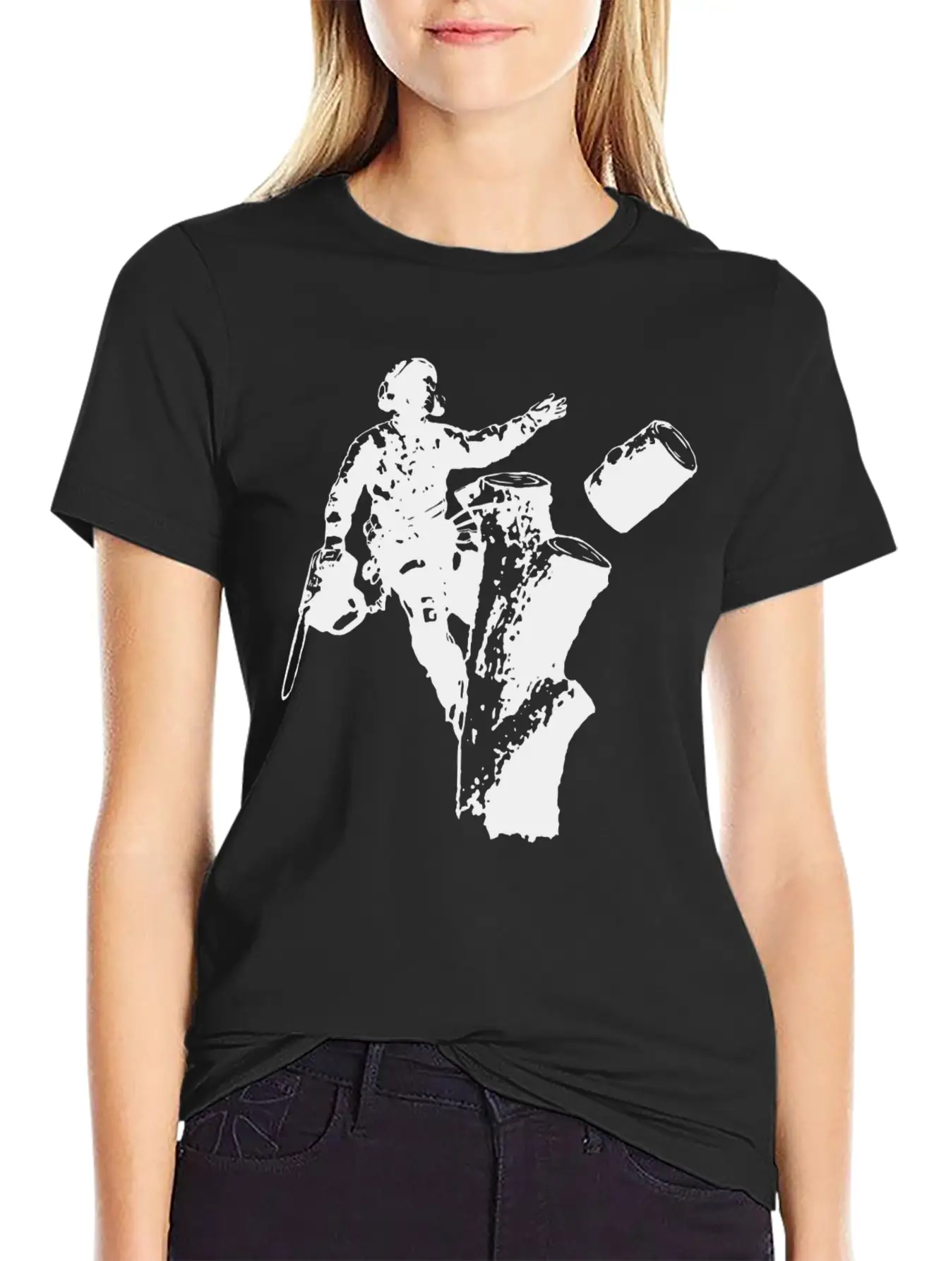 Arborist (Black Silhouette) Essential Cotton Tee For Daily Outfits – Unisex Style