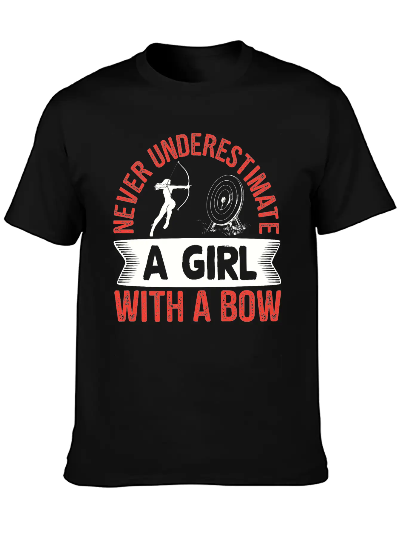 Archery Archer Girl With A Bow Breathable Soft Cotton T-Shirt – Timeless Casual Look