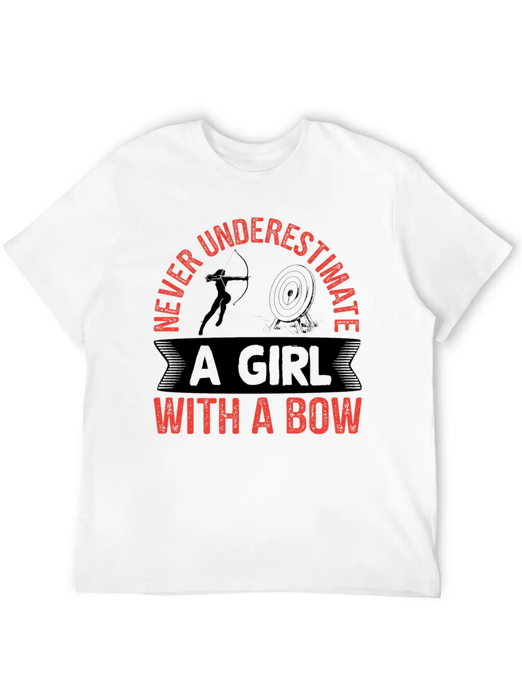 Archery Archer Girl With A Bow Breathable Soft Cotton T-Shirt – Timeless Casual Look