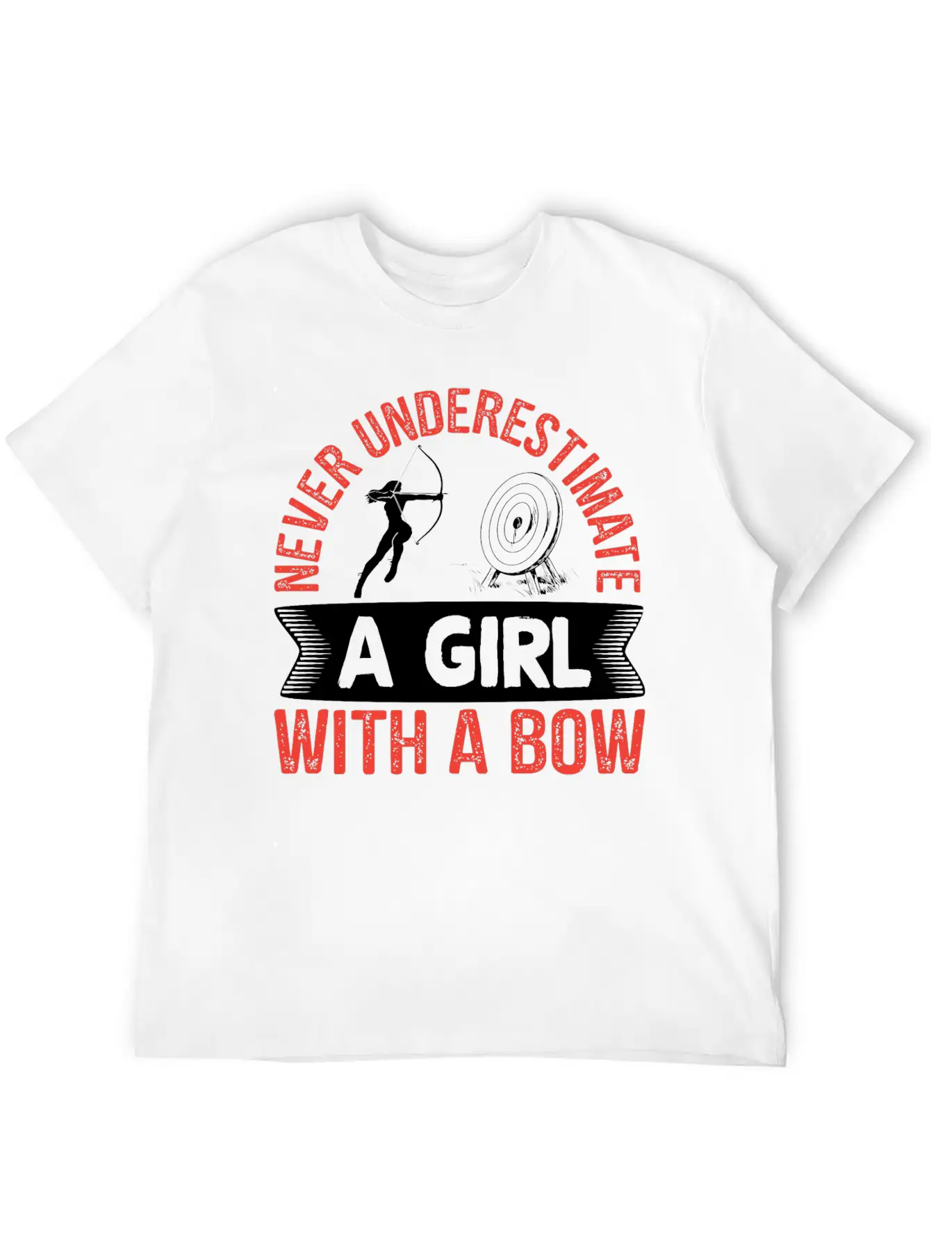 Archery Archer Girl With A Bow Breathable Soft Cotton T-Shirt – Timeless Casual Look