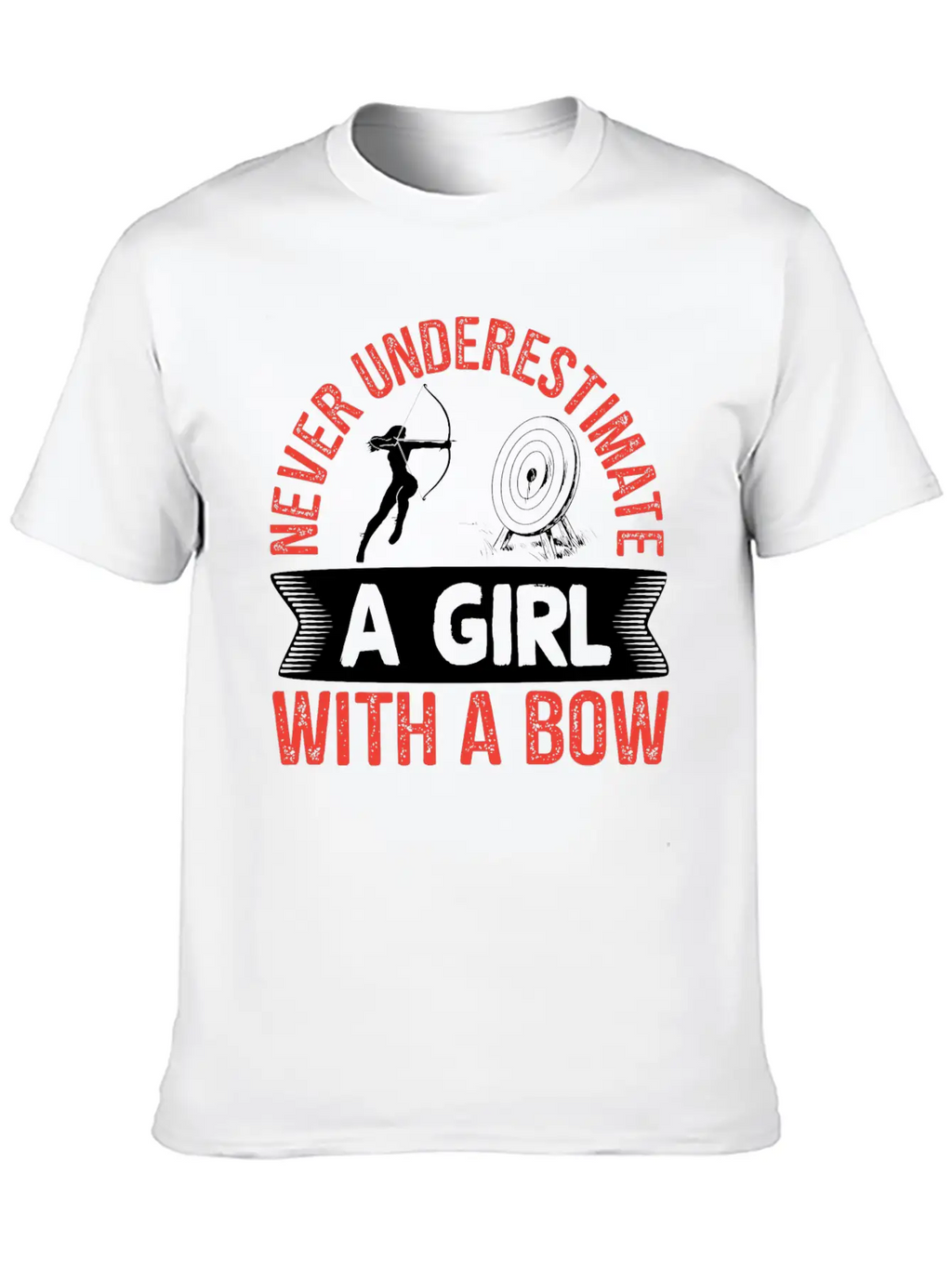 Archery Archer Girl With A Bow Breathable Soft Cotton T-Shirt – Timeless Casual Look