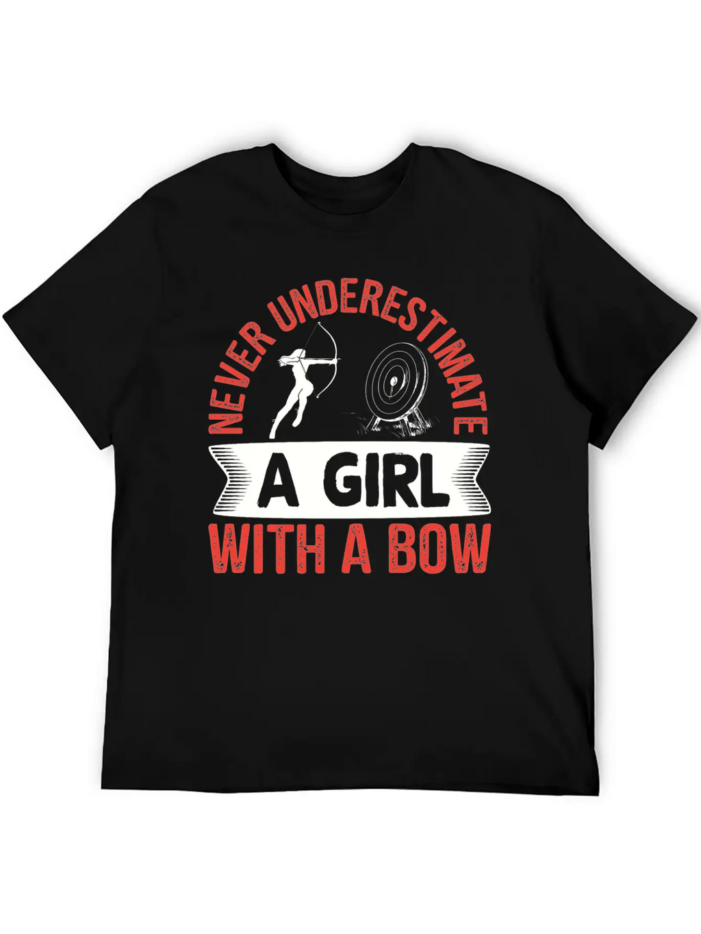 Archery Archer Girl With A Bow Breathable Soft Cotton T-Shirt – Timeless Casual Look