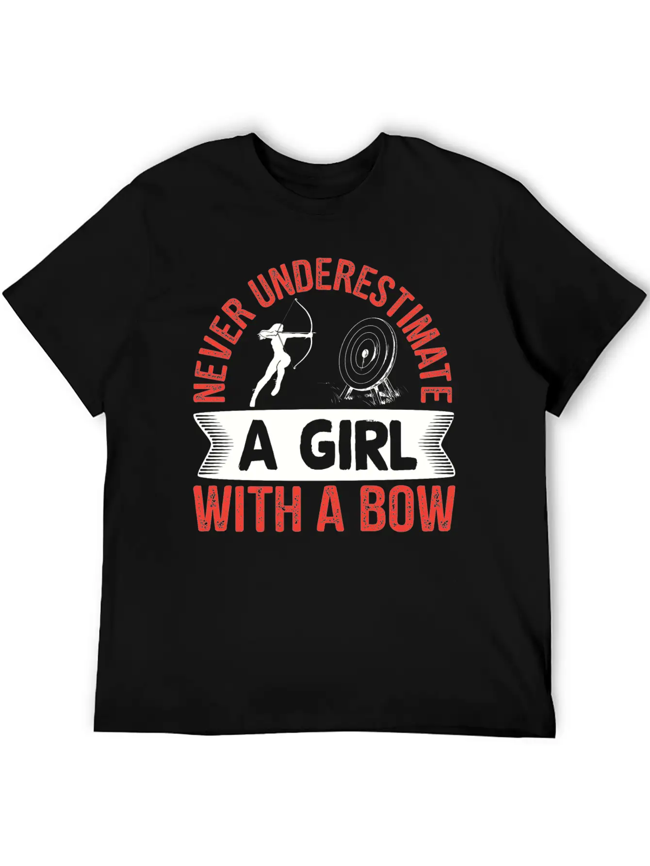 Archery Archer Girl With A Bow Breathable Soft Cotton T-Shirt – Timeless Casual Look