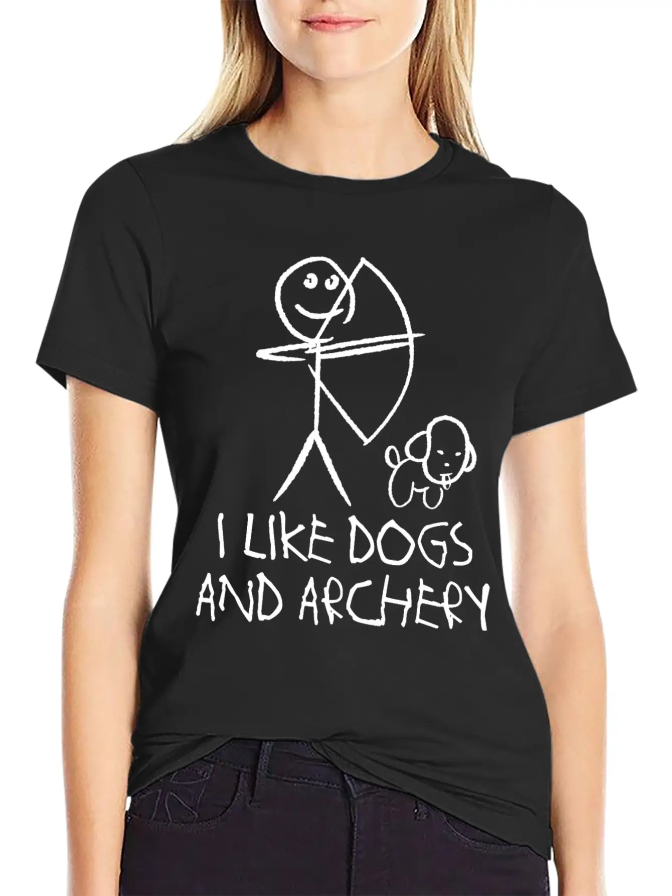 Archery Dog Long Bow Archer Compound Bow Breathable Graphic T-Shirt – Perfect For Casual Days