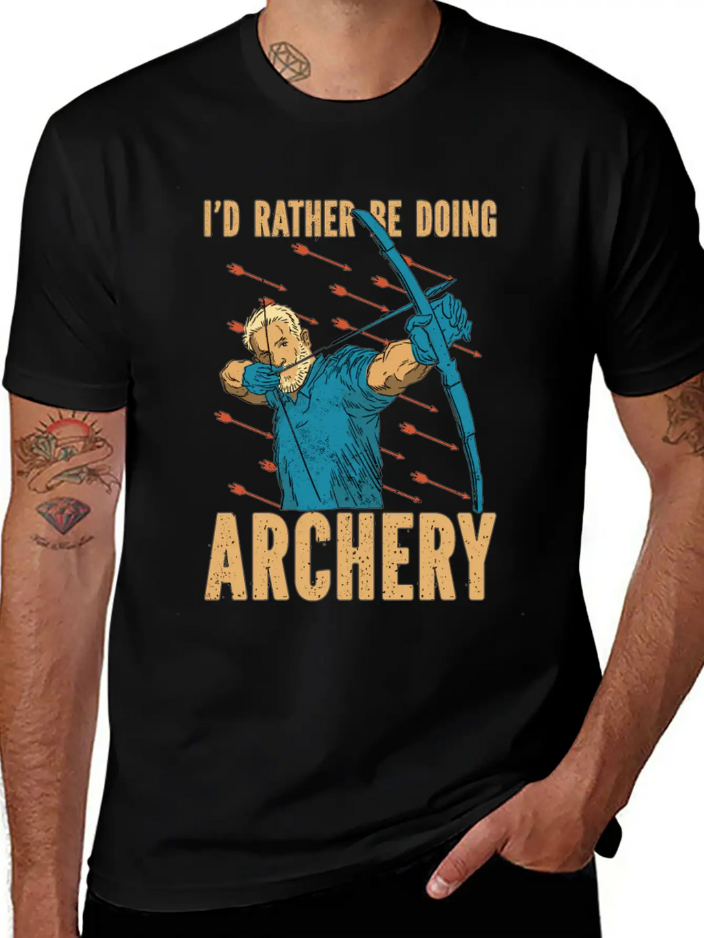 Archery Id Rather Be Arrow Hunting Crossbow Archer Classic Cotton Tee – Unisex Comfort For Any Season