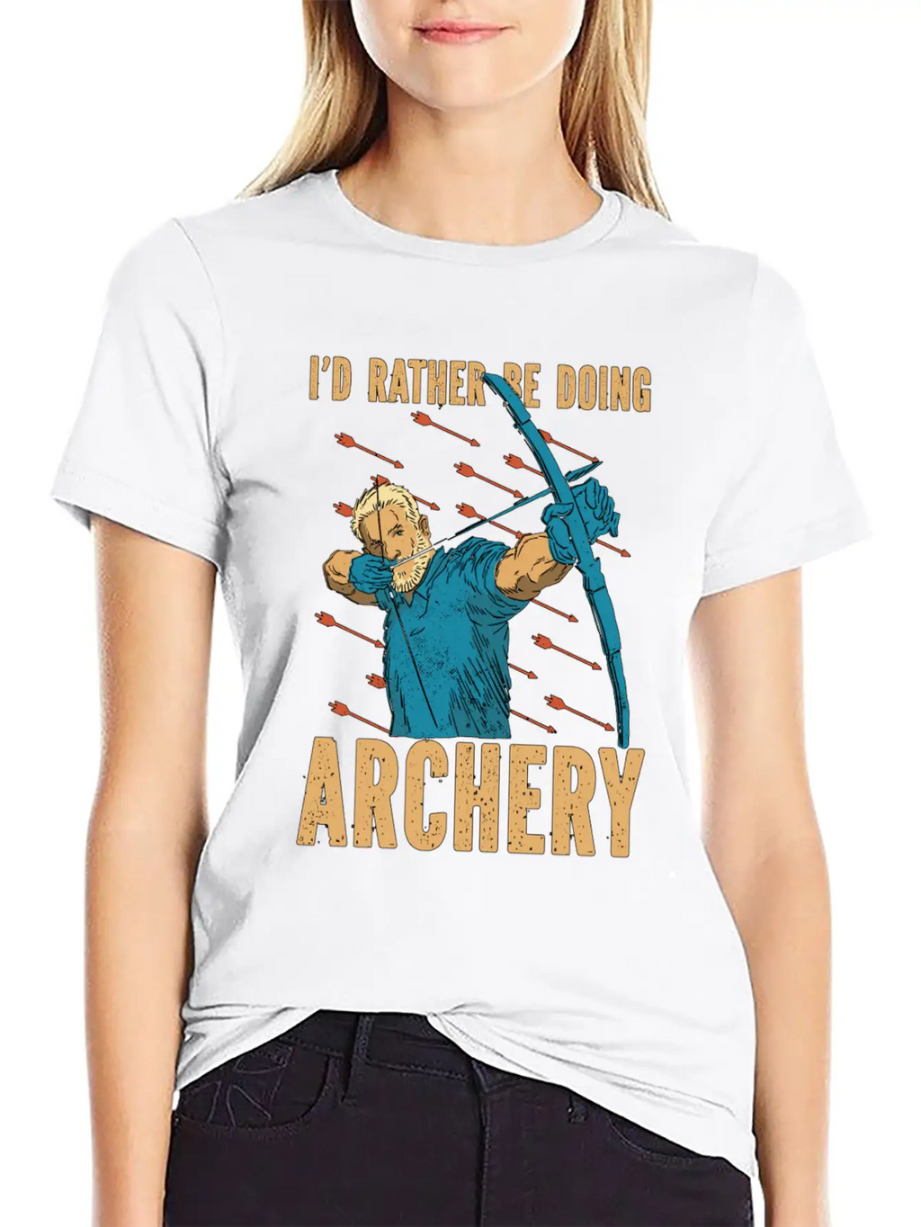 Archery Id Rather Be Arrow Hunting Crossbow Archer Classic Cotton Tee – Unisex Comfort For Any Season