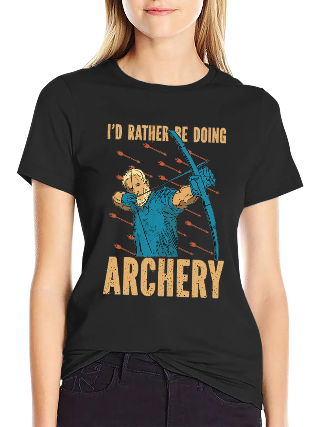 Archery Id Rather Be Arrow Hunting Crossbow Archer Classic Cotton Tee – Unisex Comfort For Any Season