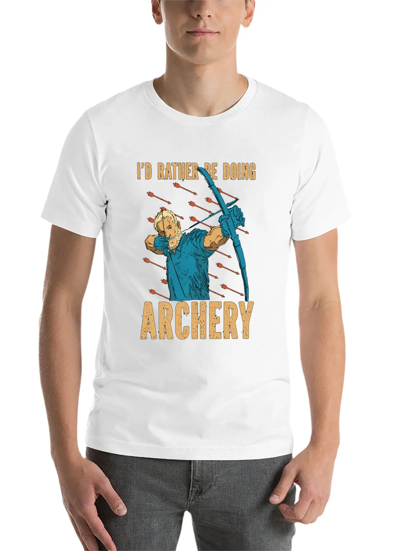 Archery Id Rather Be Arrow Hunting Crossbow Archer Classic Cotton Tee – Unisex Comfort For Any Season