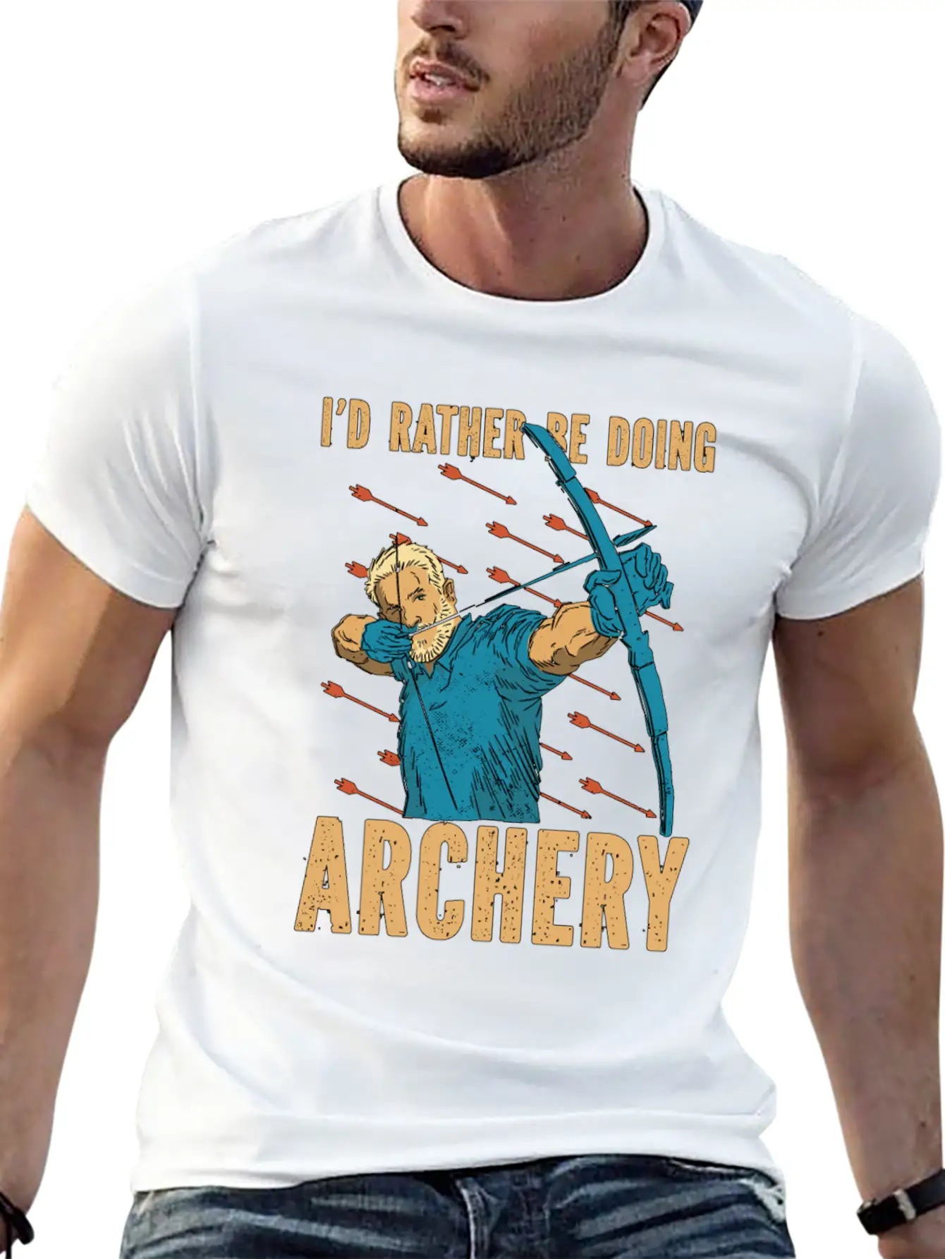 Archery Id Rather Be Arrow Hunting Crossbow Archer Classic Cotton Tee – Unisex Comfort For Any Season