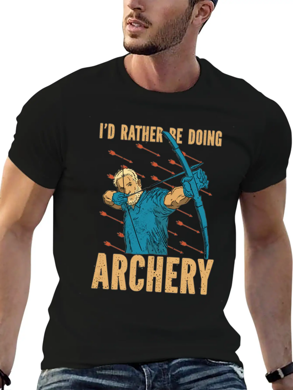Archery Id Rather Be Arrow Hunting Crossbow Archer Classic Cotton Tee – Unisex Comfort For Any Season