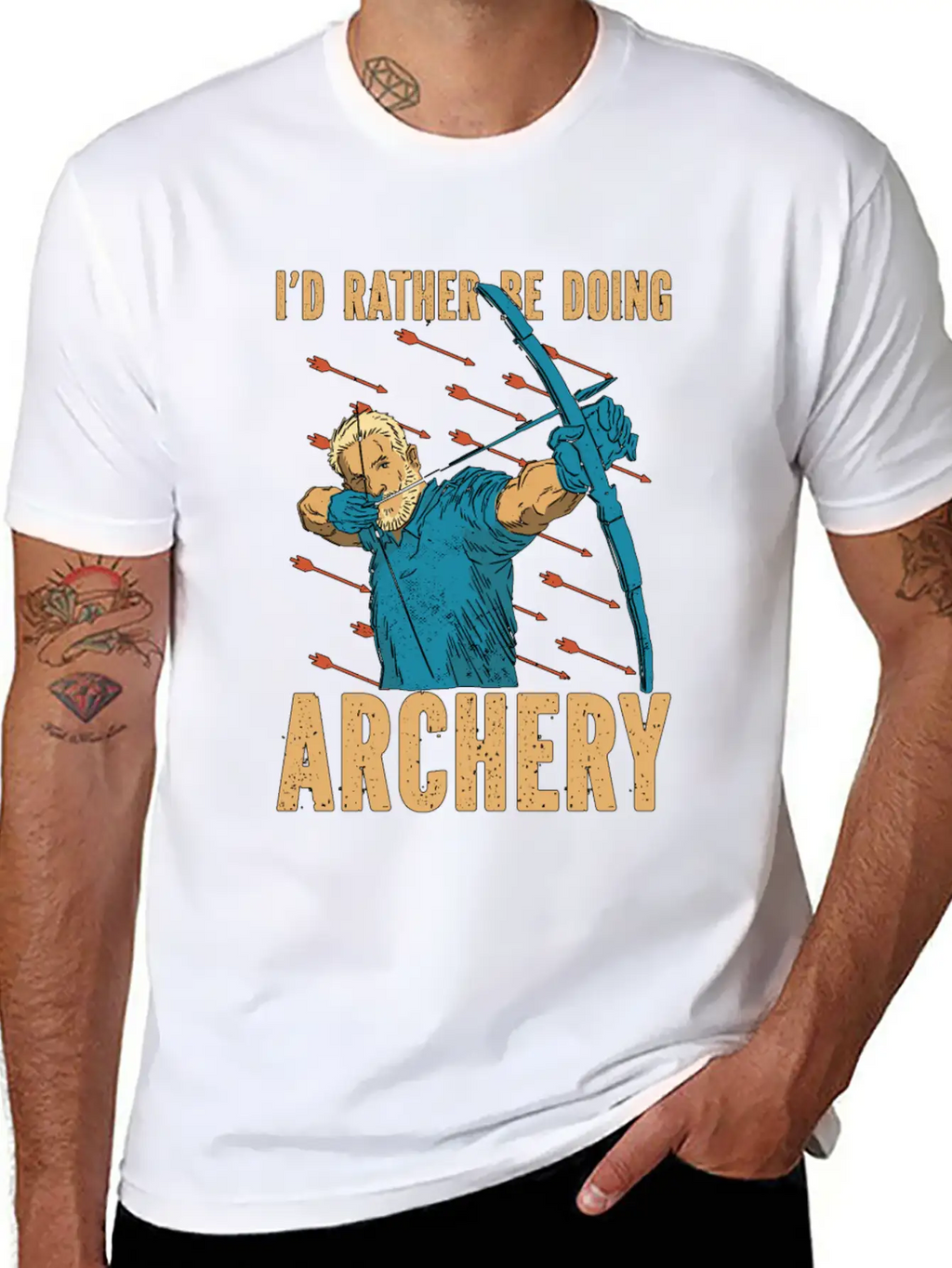 Archery Id Rather Be Arrow Hunting Crossbow Archer Classic Cotton Tee – Unisex Comfort For Any Season