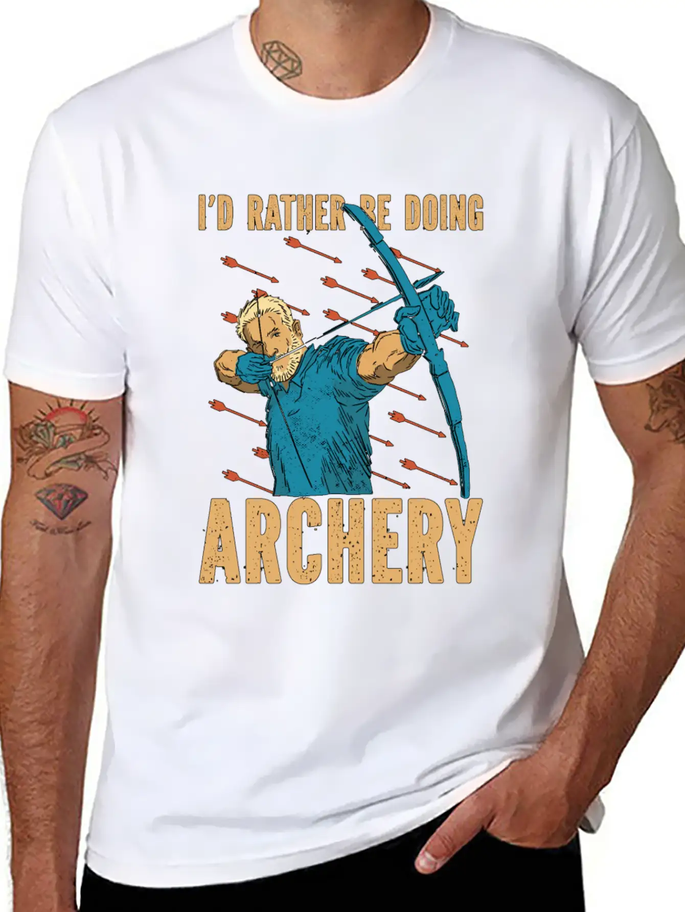 Archery Id Rather Be Arrow Hunting Crossbow Archer Classic Cotton Tee – Unisex Comfort For Any Season