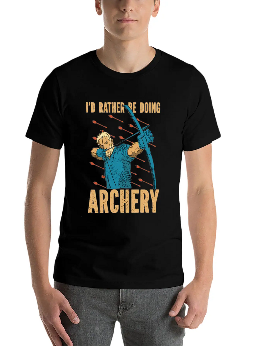 Archery Id Rather Be Arrow Hunting Crossbow Archer Classic Cotton Tee – Unisex Comfort For Any Season