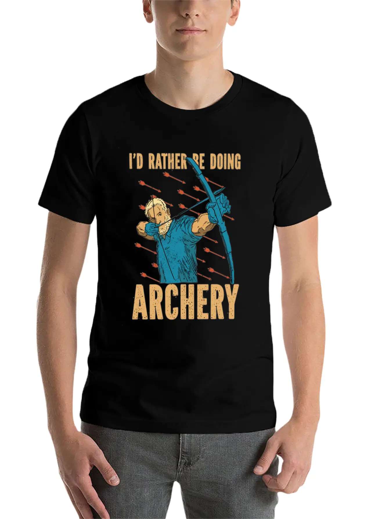 Archery Id Rather Be Arrow Hunting Crossbow Archer Classic Cotton Tee – Unisex Comfort For Any Season