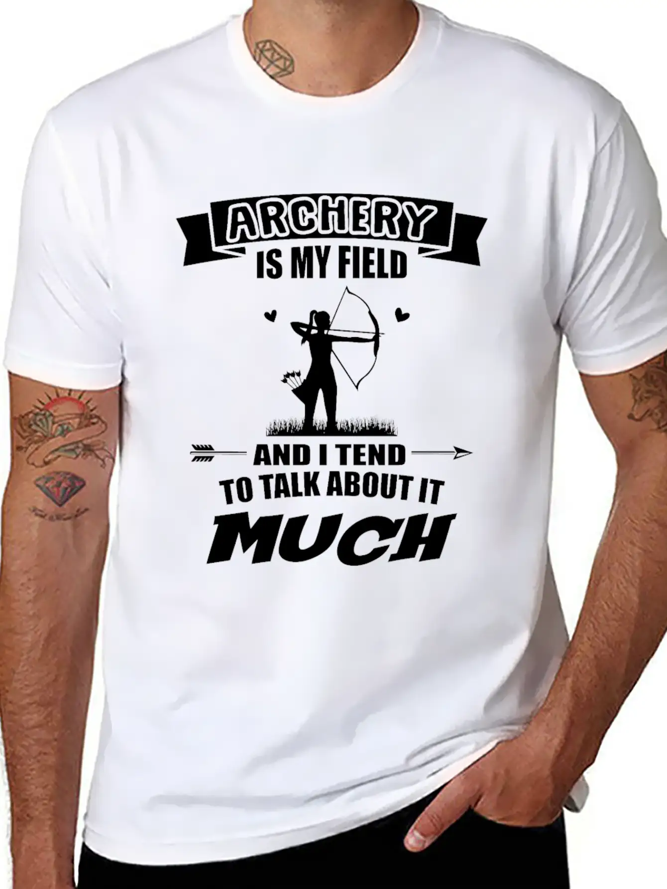 Archery Is My Field Archer Bow Arrow Sport Essential Cotton Tee For Daily Outfits – Unisex Style
