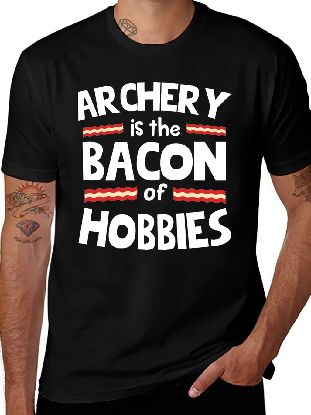 ARCHERY IS THE BACON OF HOBBIES Classic Cotton Tee – Unisex Comfort For Any Season