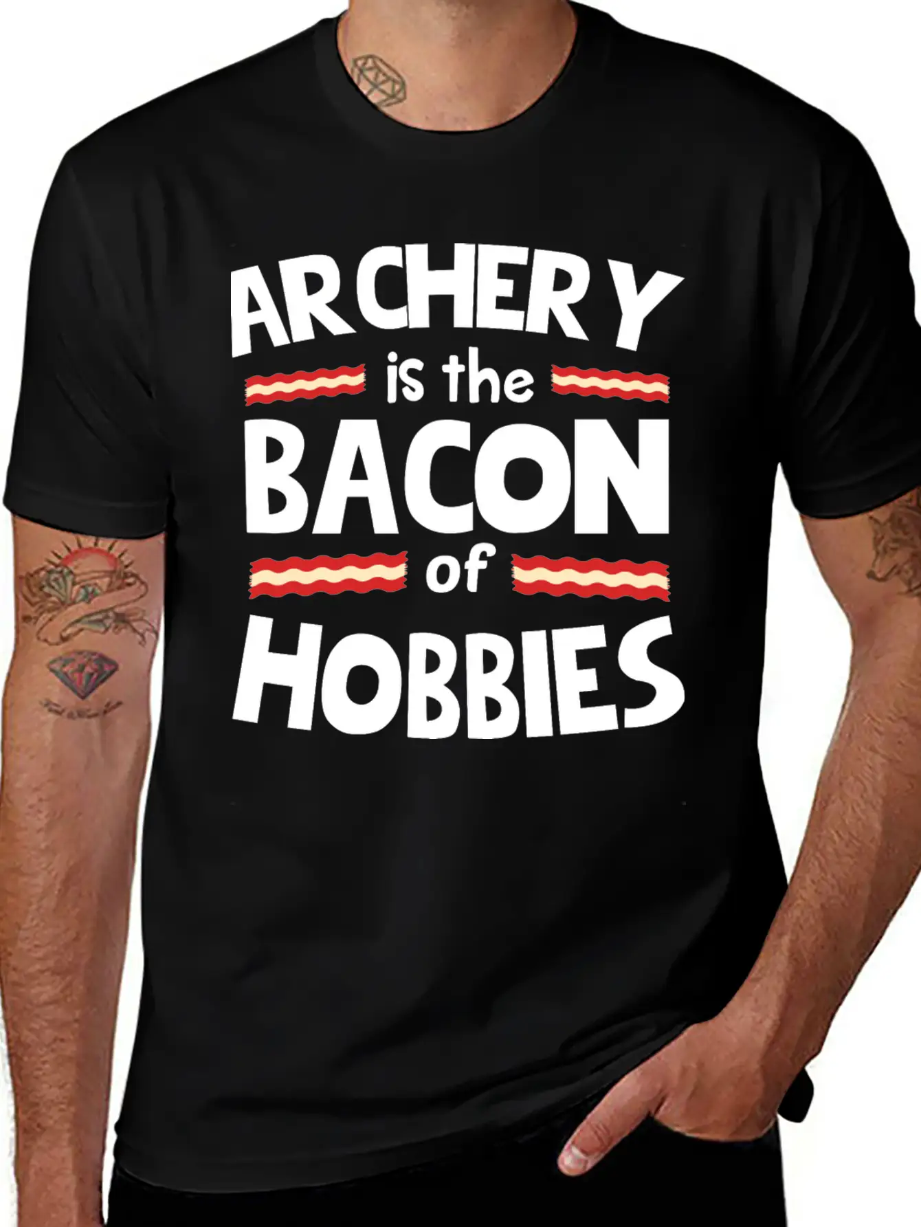 ARCHERY IS THE BACON OF HOBBIES Classic Cotton Tee – Unisex Comfort For Any Season