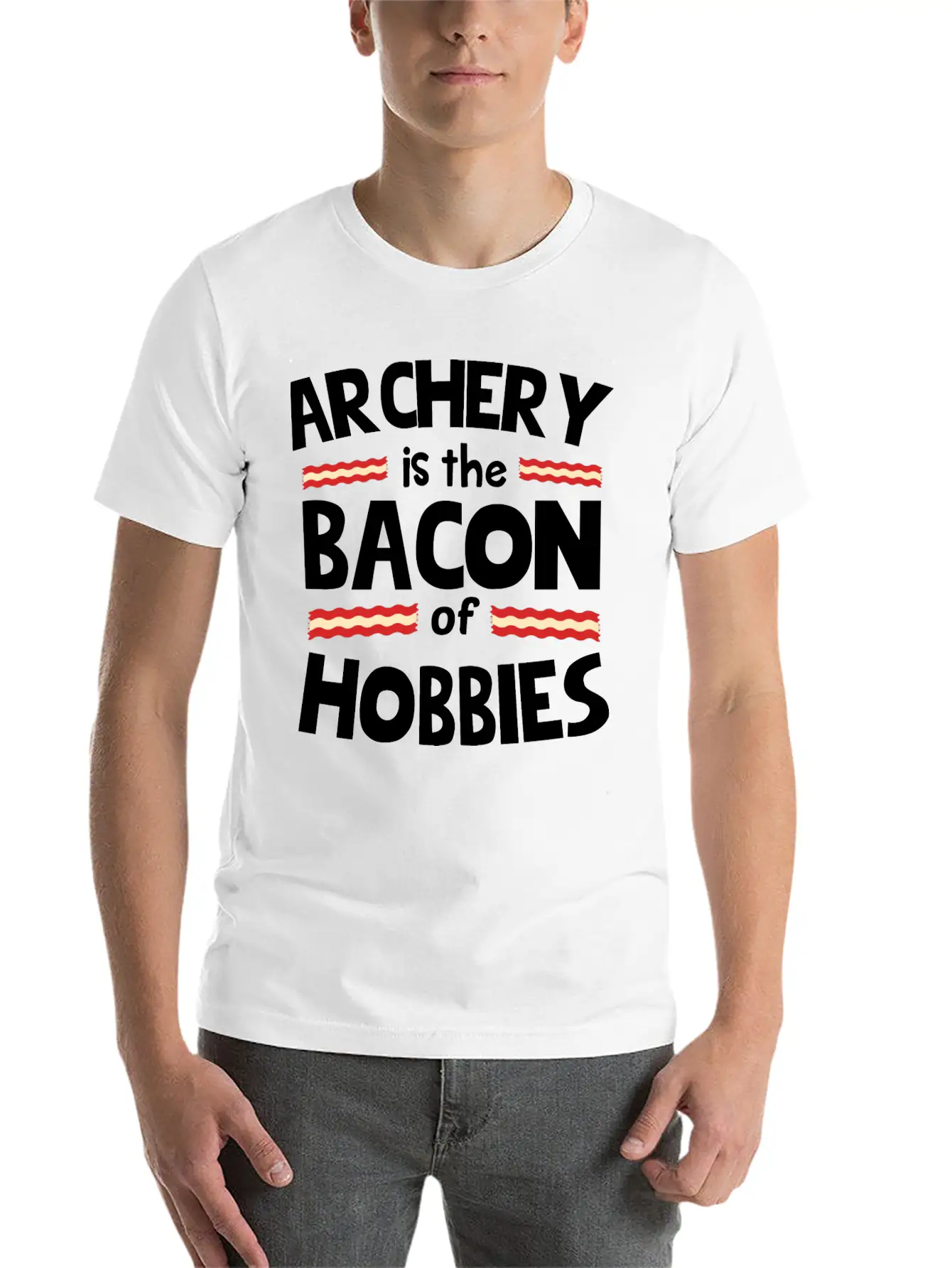 ARCHERY IS THE BACON OF HOBBIES Classic Cotton Tee – Unisex Comfort For Any Season