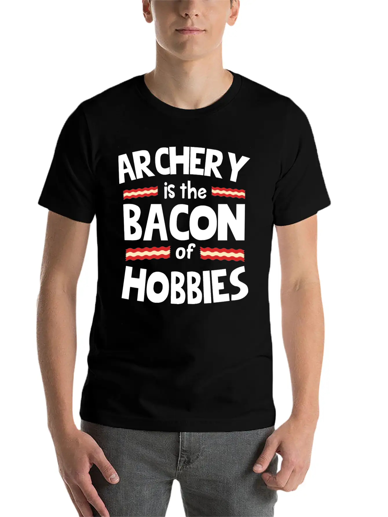 ARCHERY IS THE BACON OF HOBBIES Classic Cotton Tee – Unisex Comfort For Any Season