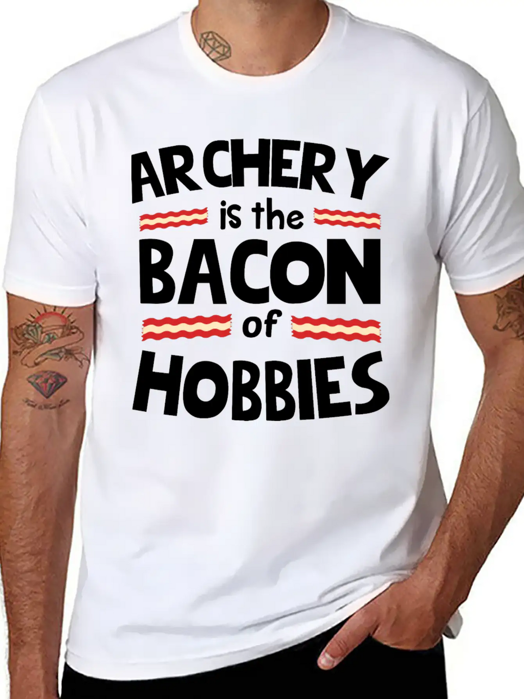 ARCHERY IS THE BACON OF HOBBIES Classic Cotton Tee – Unisex Comfort For Any Season